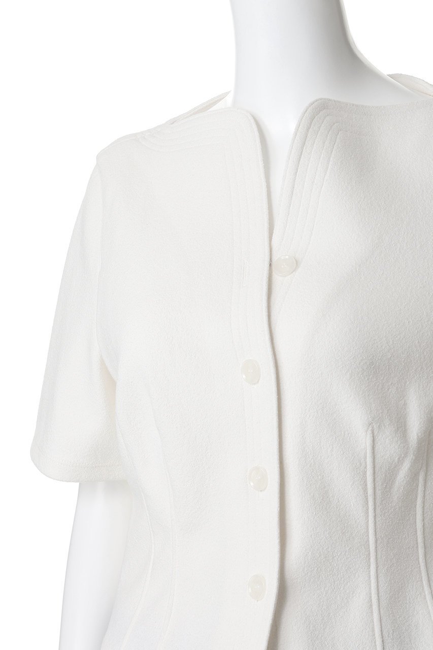 【アキラナカ/AKIRANAKA】のSesilia ジャージー ショートスリーブシャツ 人気、トレンドファッション・服の通販 founy(ファニー) 　ファッション　Fashion　レディースファッション　Fashion for Women　トップス・カットソー　Cut & Sew Tops　シャツ・ブラウス・オフィスカジュアル　Elegant Blouses & Button-Ups　ショート　Short, Short Length　スリーブ　Sleeve, Long Sleeve / Short Sleeve　デコルテ　Décolleté, Neckline　バランス　Balance, Style Balance　フォルム　Silhouette, Form　モダン　Modern, Contemporary　ラグジュアリー　Luxury, Elegant　レース　Lace, Lace Fabric　other-5|ID: prp329100004906374 ipo3291000000036735892