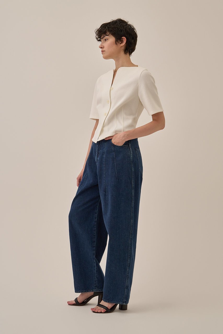 【アキラナカ/AKIRANAKA】のSesilia ジャージー ショートスリーブシャツ 人気、トレンドファッション・服の通販 founy(ファニー) 　ファッション　Fashion　レディースファッション　Fashion for Women　トップス・カットソー　Cut & Sew Tops　シャツ・ブラウス・オフィスカジュアル　Elegant Blouses & Button-Ups　ショート　Short, Short Length　スリーブ　Sleeve, Long Sleeve / Short Sleeve　デコルテ　Décolleté, Neckline　バランス　Balance, Style Balance　フォルム　Silhouette, Form　モダン　Modern, Contemporary　ラグジュアリー　Luxury, Elegant　レース　Lace, Lace Fabric　other-7|ID: prp329100004906374 ipo3291000000036735894