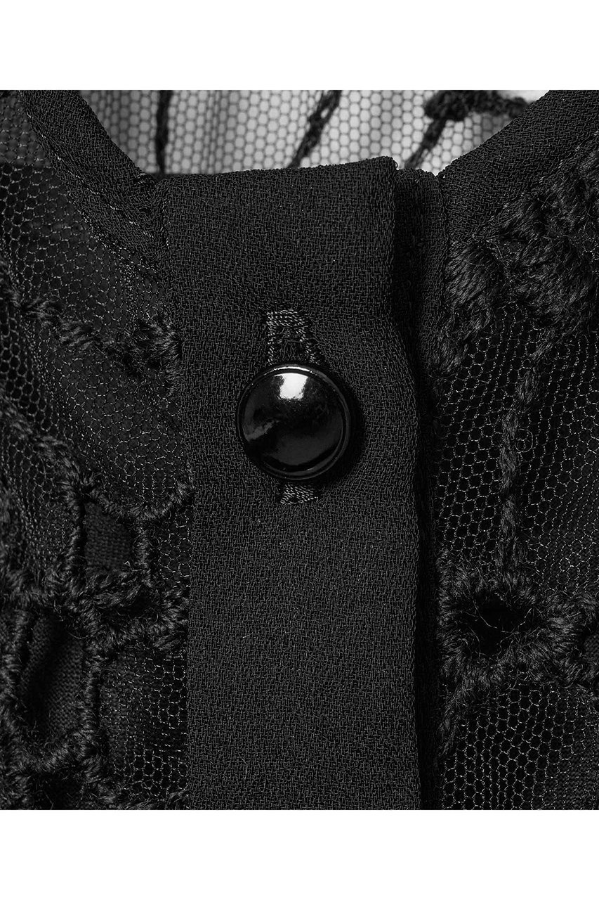 【アナイ/ANAYI】のフラワー刺繍ボウブラウス 人気、トレンドファッション・服の通販 founy(ファニー) 　ファッション　Fashion　レディースファッション　Fashion for Women　トップス・カットソー　Cut & Sew Tops　キャミソール&ノースリーブ　Camisoles & Sleeveless Tops　シャツ・ブラウス・オフィスカジュアル　Elegant Blouses & Button-Ups　キャミソール　Camisole, Spaghetti Strap Top　ノースリーブ　Sleeveless, No-Sleeve　フラワー　Flower, Floral　ミックス　Mix, Mixed Style　モチーフ　Motif, Design Theme　レース　Lace, Lace Fabric　エレガント 上品　Elegant　other-6|ID: prp329100004906375 ipo3291000000036735902