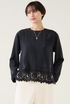 【マルティニーク/martinique】のキュプラリバーレースブラウス(セットアップ可) ブラック|ID: prp329100004906377 ipo3291000000036735912