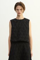 【プレインピープル/PLAIN PEOPLE】のオーナメントJQノースリーブブラウス ブラック|ID: prp329100004906380 ipo3291000000036735940