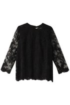 【ビリティス ディセッタン/Bilitis dix-sept ans】のリバーレースブラウス 人気、トレンドファッション・服の通販 founy(ファニー) ファッション Fashion レディースファッション Fashion for Women トップス・カットソー Cut & Sew Tops シャツ・ブラウス・オフィスカジュアル Elegant Blouses & Button-Ups アンティーク Antique-Inspired スカラップ Scallop, Scalloped Edge スリーブ Sleeve, Long Sleeve / Short Sleeve レース Lace, Lace Fabric ロング Long, Long-Length エレガント 上品 Elegant 再入荷 Restock / Back in Stock thumbnail ブラック|ID: prp329100004906382 ipo3291000000036735957