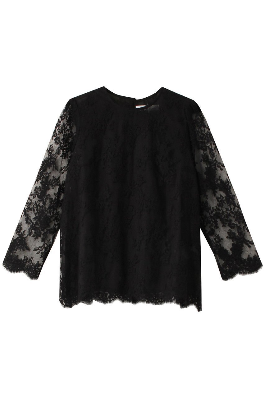 【ビリティス ディセッタン/Bilitis dix-sept ans】のリバーレースブラウス インテリア・キッズ・メンズ・レディースファッション・服の通販 founy(ファニー) 　ファッション　Fashion　レディースファッション　Fashion for Women　トップス・カットソー　Cut & Sew Tops　シャツ・ブラウス・オフィスカジュアル　Elegant Blouses & Button-Ups　アンティーク　Antique-Inspired　スカラップ　Scallop, Scalloped Edge　スリーブ　Sleeve, Long Sleeve / Short Sleeve　レース　Lace, Lace Fabric　ロング　Long, Long-Length　エレガント 上品　Elegant　再入荷　Restock / Back in Stock　ブラック|ID: prp329100004906382 ipo3291000000036735957