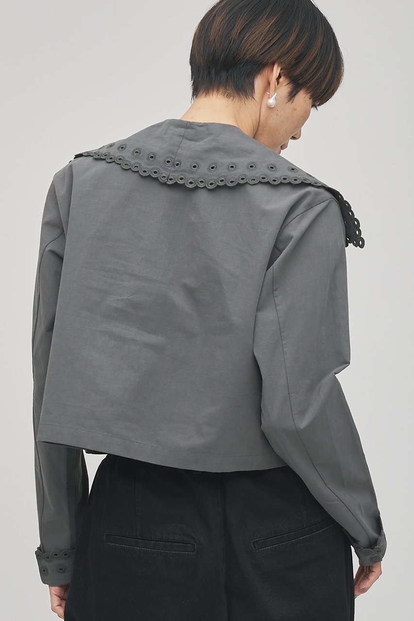 【ウィムガゼット/Whim Gazette】の【GEMINI】スカラップブラウス 人気、トレンドファッション・服の通販 founy(ファニー) 　ファッション　Fashion　レディースファッション　Fashion for Women　トップス・カットソー　Cut & Sew Tops　シャツ・ブラウス・オフィスカジュアル　Elegant Blouses & Button-Ups　ジャケット　Jacket, Outerwear　スカラップ　Scallop, Scalloped Edge　スリーブ　Sleeve, Long Sleeve / Short Sleeve　タイプライター　Typewriter Fabric, Crisp Cotton　ドット　Polka Dot, Dot Pattern　フランス　France, French　リネン　Linen, Linen Fabric　リボン　Ribbon, Bow　レース　Lace, Lace Fabric　ロング　Long, Long-Length　ヴィンテージ　Vintage Style　other-3|ID: prp329100004906383 ipo3291000000036735966