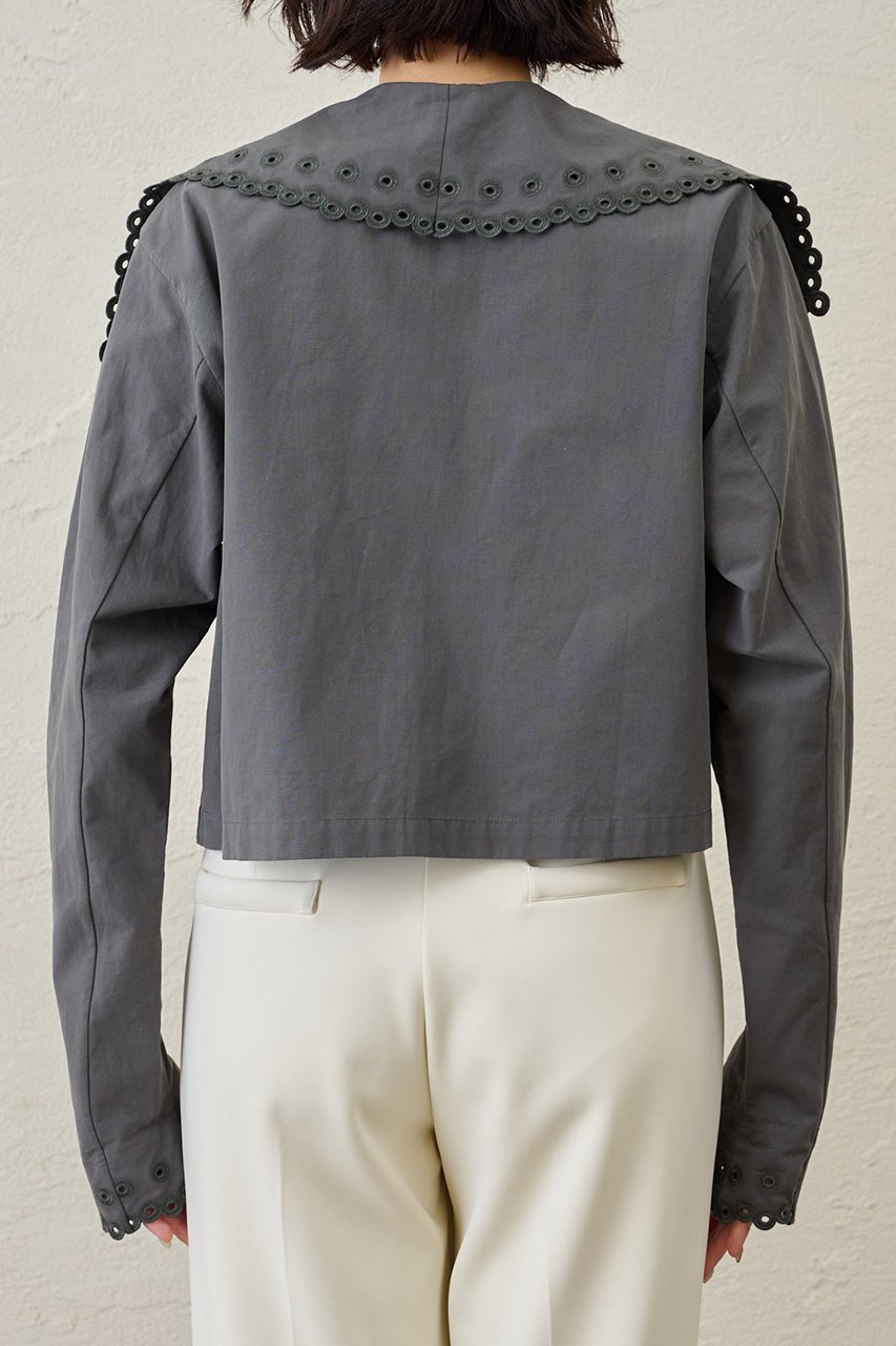 【ウィムガゼット/Whim Gazette】の【GEMINI】スカラップブラウス 人気、トレンドファッション・服の通販 founy(ファニー) 　ファッション　Fashion　レディースファッション　Fashion for Women　トップス・カットソー　Cut & Sew Tops　シャツ・ブラウス・オフィスカジュアル　Elegant Blouses & Button-Ups　ジャケット　Jacket, Outerwear　スカラップ　Scallop, Scalloped Edge　スリーブ　Sleeve, Long Sleeve / Short Sleeve　タイプライター　Typewriter Fabric, Crisp Cotton　ドット　Polka Dot, Dot Pattern　フランス　France, French　リネン　Linen, Linen Fabric　リボン　Ribbon, Bow　レース　Lace, Lace Fabric　ロング　Long, Long-Length　ヴィンテージ　Vintage Style　other-8|ID: prp329100004906383 ipo3291000000036735971