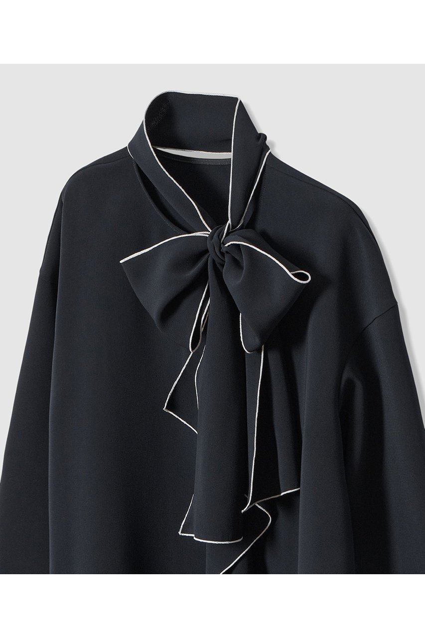 【アナイ/ANAYI】の【Eternal Line 2026】ストレッチクロス配色ボウタイ ブラウス 人気、トレンドファッション・服の通販 founy(ファニー) 　ファッション　Fashion　レディースファッション　Fashion for Women　トップス・カットソー　Cut & Sew Tops　シャツ・ブラウス・オフィスカジュアル　Elegant Blouses & Button-Ups　おすすめ　Recommended / Our Picks　ストレッチ　Stretch, Stretchy Fabric　スリーブ　Sleeve, Long Sleeve / Short Sleeve　セットアップ　Set-Up, Coordinated Outfit　ダブル　Double, Double-Breasted　バランス　Balance, Style Balance　リボン　Ribbon, Bow　ロング　Long, Long-Length　エレガント 上品　Elegant　other-3|ID: prp329100004906389 ipo3291000000036736006