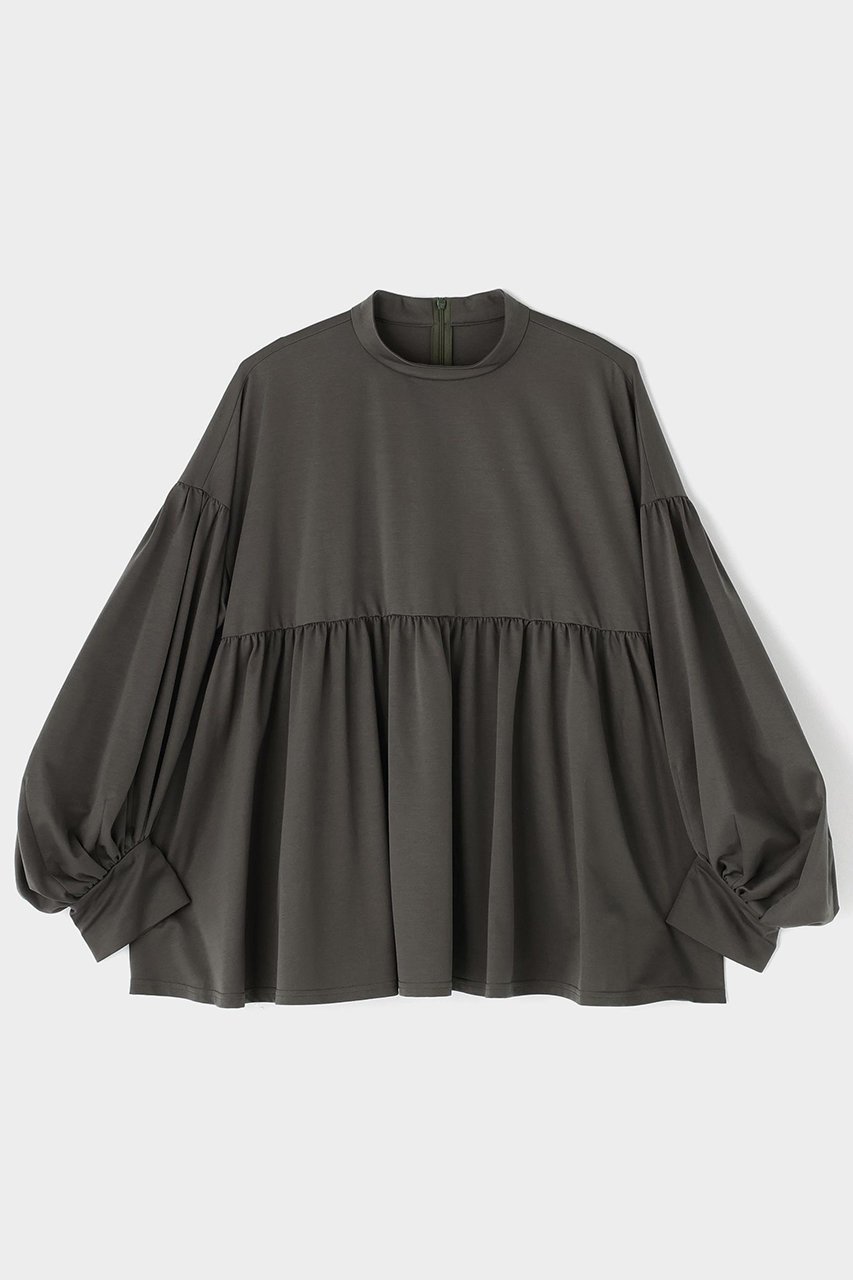 【ル フィル/LE PHIL】のシルキーモクロディブラウス インテリア・キッズ・メンズ・レディースファッション・服の通販 founy(ファニー) 　ファッション　Fashion　レディースファッション　Fashion for Women　トップス・カットソー　Cut & Sew Tops　シャツ・ブラウス・オフィスカジュアル　Elegant Blouses & Button-Ups　シンプル　Simple, Minimal　スリーブ　Sleeve, Long Sleeve / Short Sleeve　バランス　Balance, Style Balance　ロング　Long, Long-Length　ブラウン|ID: prp329100004906393 ipo3291000000036736042