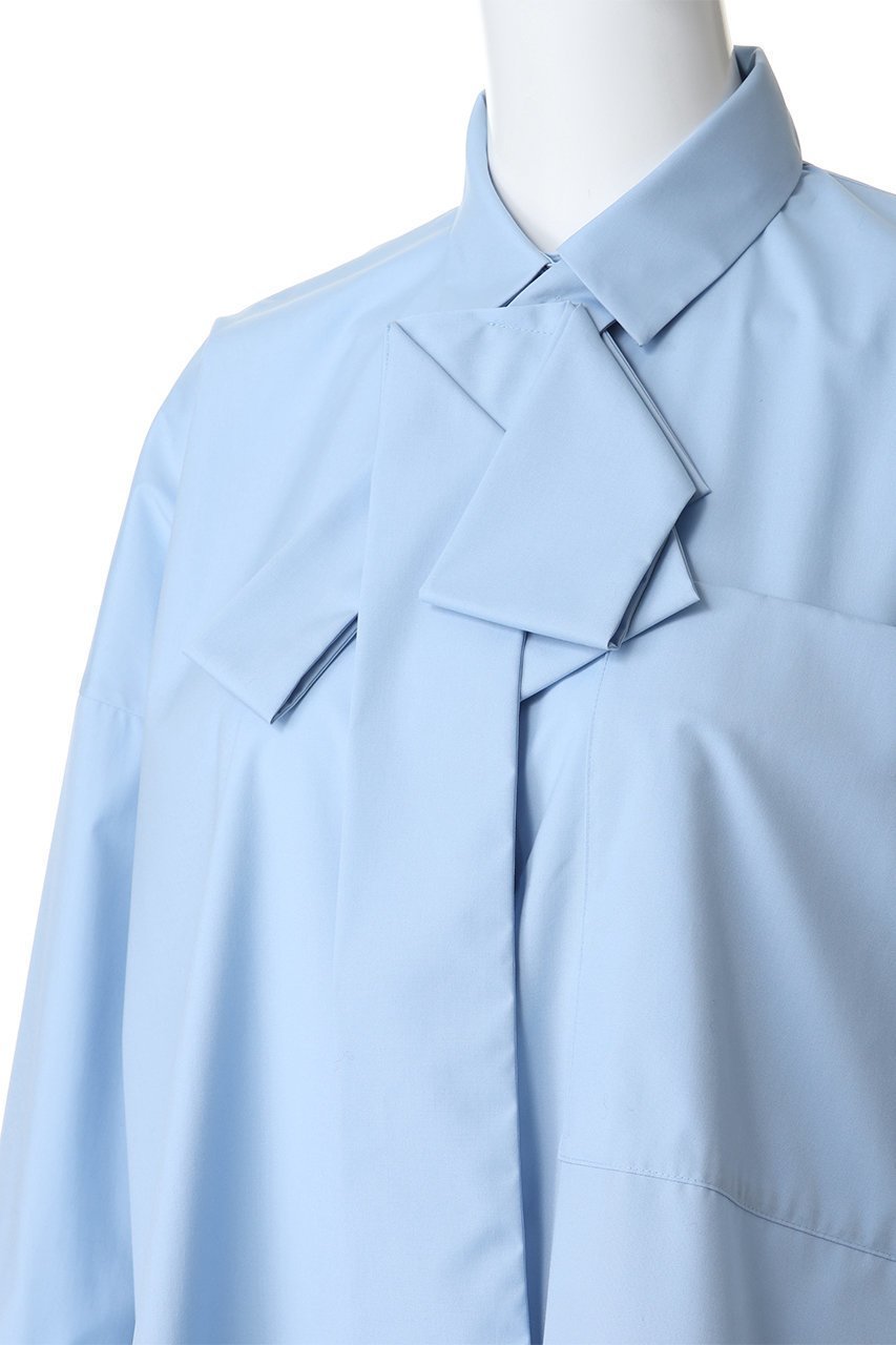 【エンフォルド/ENFOLD】のASYMMETRY BOW-TIE SHIRT/シャツ 人気、トレンドファッション・服の通販 founy(ファニー) 　ファッション　Fashion　レディースファッション　Fashion for Women　トップス・カットソー　Cut & Sew Tops　シャツ・ブラウス・オフィスカジュアル　Elegant Blouses & Button-Ups　アシンメトリー　Asymmetrical Style　スリーブ　Sleeve, Long Sleeve / Short Sleeve　ポケット　Pocket, Pocket Detail　ロング　Long, Long-Length　other-5|ID: prp329100004906423 ipo3291000000036736261