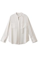 【アルアバイル/allureville】のブライトツイルアシメボウブラウス 人気、トレンドファッション・服の通販 founy(ファニー) ファッション Fashion レディースファッション Fashion for Women トップス・カットソー Cut & Sew Tops シャツ・ブラウス・オフィスカジュアル Elegant Blouses & Button-Ups アシンメトリー Asymmetrical Style エレガント 上品 Elegant スリーブ Sleeve, Long Sleeve / Short Sleeve ツイル Twist, Twisted Detail ロング Long, Long-Length |ID:prp329100004906424