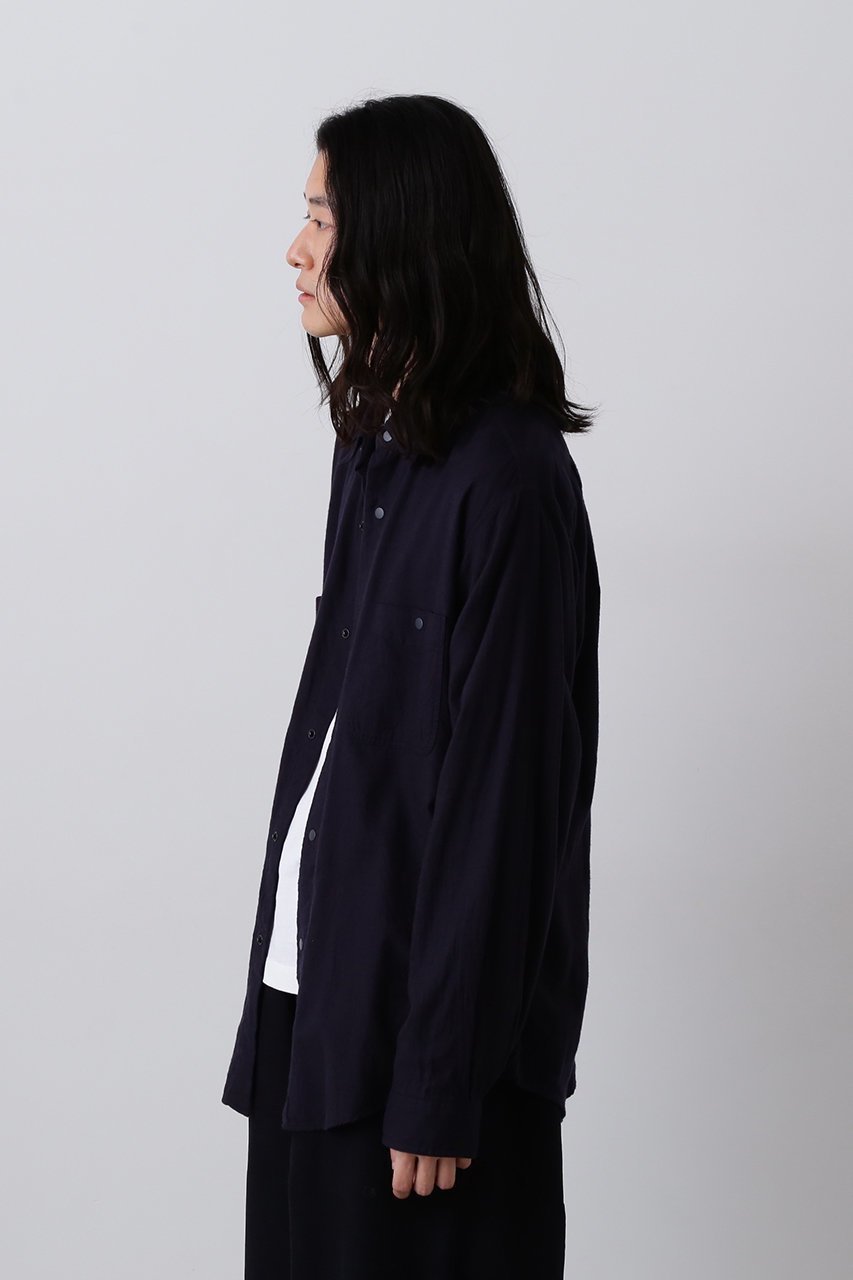 【イレーヴ/YLEVE】の【UNISEX】【Y】BRUSHED オーガニック コットン テンセル スナップ シャツ 人気、トレンドファッション・服の通販 founy(ファニー) 　ファッション　Fashion　レディースファッション　Fashion for Women　トップス・カットソー　Cut & Sew Tops　シャツ・ブラウス・オフィスカジュアル　Elegant Blouses & Button-Ups　ユニセックス　Unisex, Genderless　オーガニック　Organic Cotton　スリーブ　Sleeve, Long Sleeve / Short Sleeve　ロング　Long, Long-Length　other-8|ID: prp329100004906426 ipo3291000000036736288