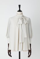 【オーヴィル/EAUVIRE】のボウタイブラウス 人気、トレンドファッション・服の通販 founy(ファニー) ファッション Fashion レディースファッション Fashion for Women トップス・カットソー Cut & Sew Tops シャツ・ブラウス・オフィスカジュアル Elegant Blouses & Button-Ups シルク Silk, 100% Silk ジャケット Jacket, Outerwear スリーブ Sleeve, Long Sleeve / Short Sleeve ロング Long, Long-Length thumbnail グレージュ|ID: prp329100004906428 ipo3291000000036736296