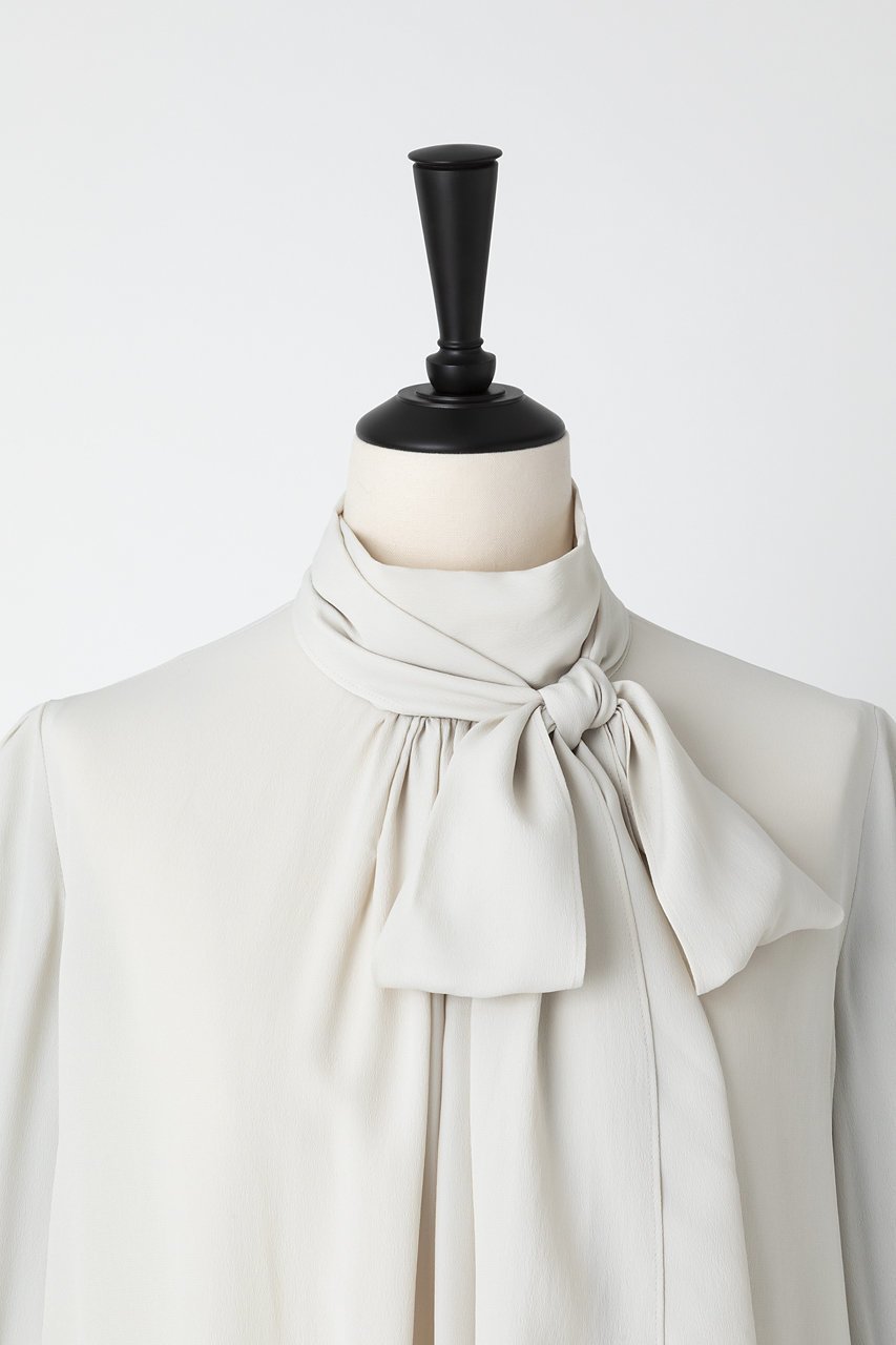 【オーヴィル/EAUVIRE】のボウタイブラウス 人気、トレンドファッション・服の通販 founy(ファニー) 　ファッション　Fashion　レディースファッション　Fashion for Women　トップス・カットソー　Cut & Sew Tops　シャツ・ブラウス・オフィスカジュアル　Elegant Blouses & Button-Ups　シルク　Silk, 100% Silk　ジャケット　Jacket, Outerwear　スリーブ　Sleeve, Long Sleeve / Short Sleeve　ロング　Long, Long-Length　other-4|ID: prp329100004906428 ipo3291000000036736299