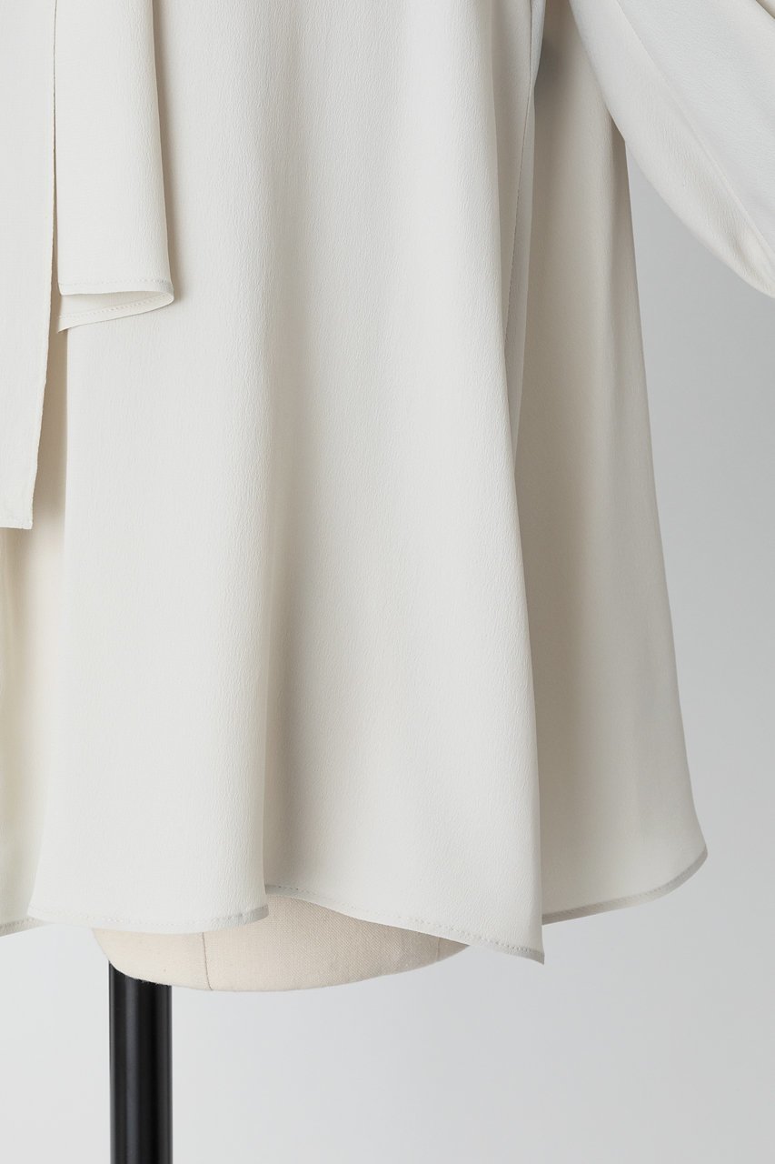 【オーヴィル/EAUVIRE】のボウタイブラウス 人気、トレンドファッション・服の通販 founy(ファニー) 　ファッション　Fashion　レディースファッション　Fashion for Women　トップス・カットソー　Cut & Sew Tops　シャツ・ブラウス・オフィスカジュアル　Elegant Blouses & Button-Ups　シルク　Silk, 100% Silk　ジャケット　Jacket, Outerwear　スリーブ　Sleeve, Long Sleeve / Short Sleeve　ロング　Long, Long-Length　other-8|ID: prp329100004906428 ipo3291000000036736303