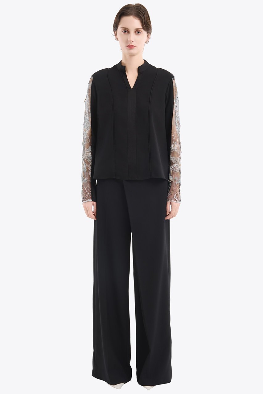 【ミューラル/MURRAL】のTears フラワー レース トップス 人気、トレンドファッション・服の通販 founy(ファニー) 　ファッション　Fashion　レディースファッション　Fashion for Women　トップス・カットソー　Cut & Sew Tops　シャツ・ブラウス・オフィスカジュアル　Elegant Blouses & Button-Ups　レーストップス・繊細レースブラウス　Lace Tops / Delicate Lace Blouses　2025年　2025　2025-2026秋冬・A/W　Autumn/Winter 2025–26 AW25–26　エレガント 上品　Elegant　ケミカル　Chemical, Chemical Wash　コレクション　Collection, Seasonal Line　サテン　Satin, Glossy Fabric　スタンド　Stand Collar, Upright Stand　スリーブ　Sleeve, Long Sleeve / Short Sleeve　ダブル　Double, Double-Breasted　ハンド　Hand, Handmade　フェイス　Face, Facial Design　フラワー　Flower, Floral　ミックス　Mix, Mixed Style　モチーフ　Motif, Design Theme　レース　Lace, Lace Fabric　ロング　Long, Long-Length　A/W・秋冬　Autumn/Winter　other-6|ID: prp329100004906439 ipo3291000000036736386