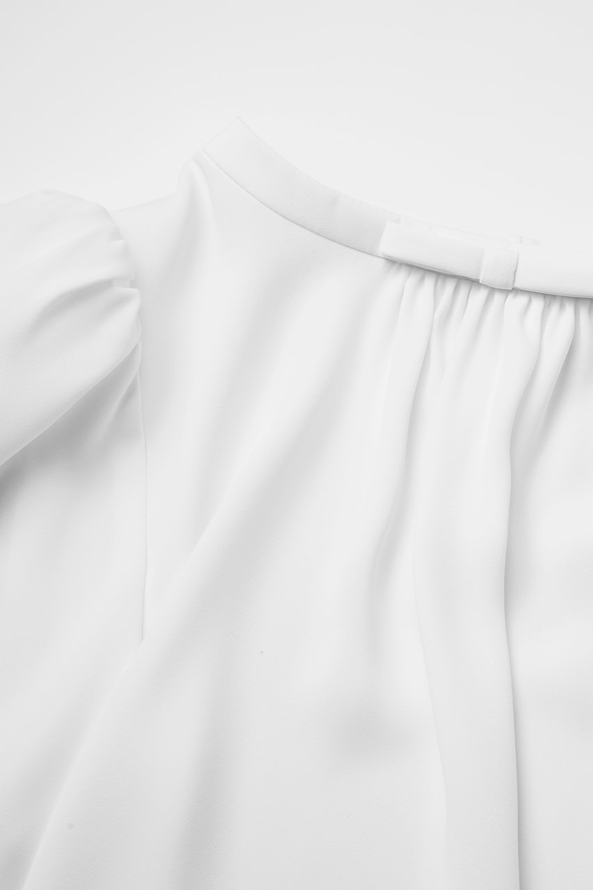 【デイジーリン/DAISY LIN】のBlouse “Audrey Ribbon II” 人気、トレンドファッション・服の通販 founy(ファニー) 　ファッション　Fashion　レディースファッション　Fashion for Women　トップス・カットソー　Cut & Sew Tops　シャツ・ブラウス・オフィスカジュアル　Elegant Blouses & Button-Ups　ウォッシャブル　Machine Washable　シンプル　Simple, Minimal　スリーブ　Sleeve, Long Sleeve / Short Sleeve　チュール　Tulip, Tulip Motif　ドレープ　Drape, Draping Fabric　フロント　Front, Front Design　リボン　Ribbon, Bow　ロング　Long, Long-Length　人気　Popular, Best Seller　秋　Autumn　other-3|ID: prp329100004906440 ipo3291000000036736393