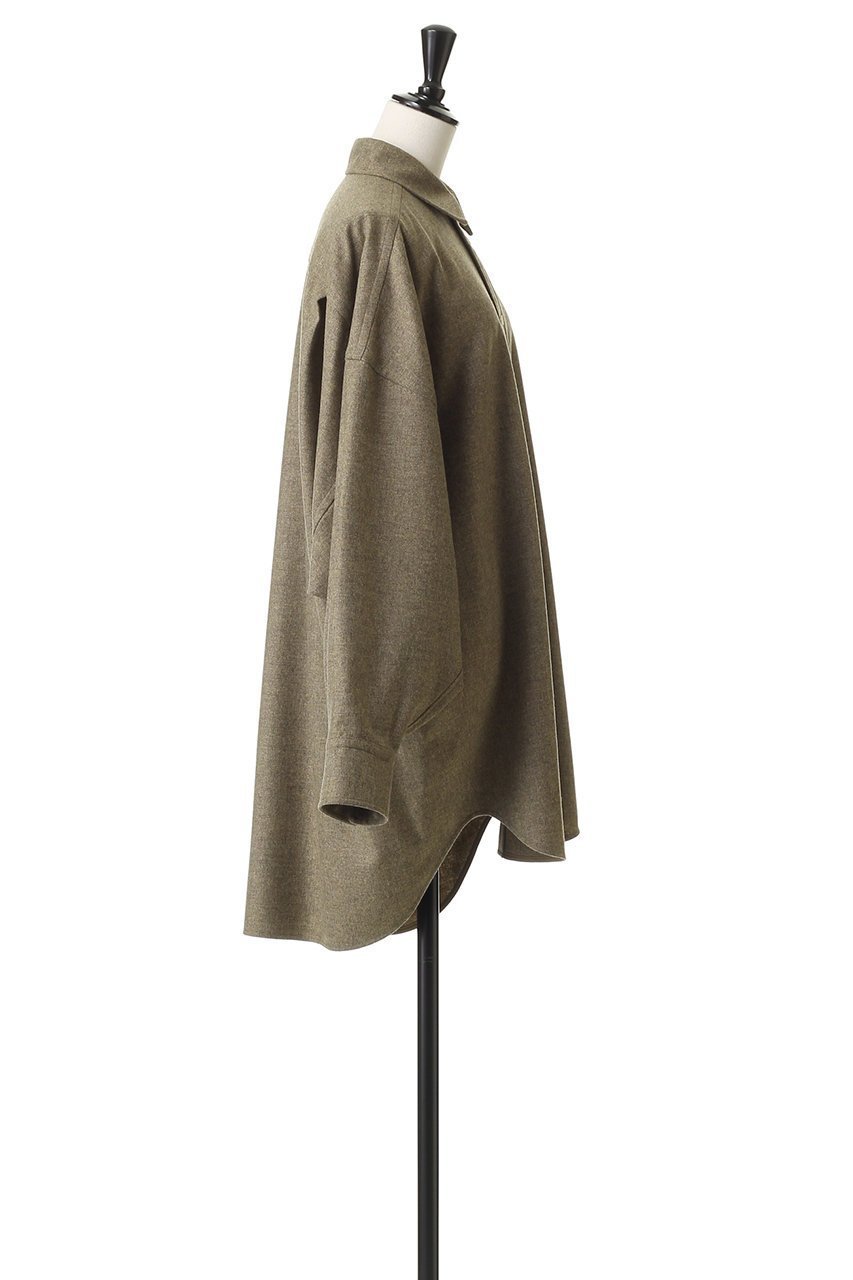 【ブラミンク/BLAMINK】の【BLMK】ウールカシミヤレギュラーカラーシャツ 人気、トレンドファッション・服の通販 founy(ファニー) 　ファッション　Fashion　レディースファッション　Fashion for Women　トップス・カットソー　Cut & Sew Tops　シャツ・ブラウス・オフィスカジュアル　Elegant Blouses & Button-Ups　スリーブ　Sleeve, Long Sleeve / Short Sleeve　ベーシック　Basic, Essential　ロング　Long, Long-Length　other-3|ID: prp329100004906446 ipo3291000000036736436