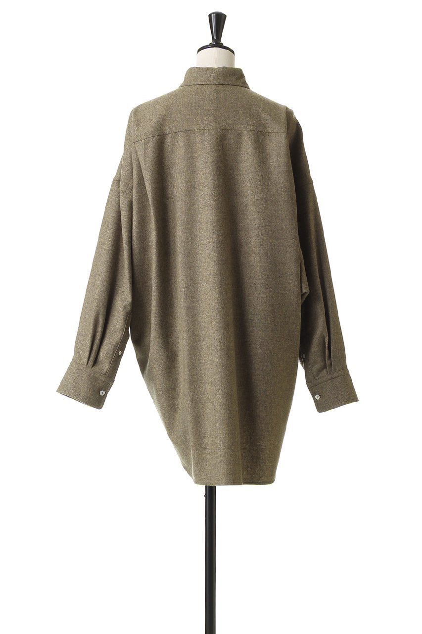 【ブラミンク/BLAMINK】の【BLMK】ウールカシミヤレギュラーカラーシャツ 人気、トレンドファッション・服の通販 founy(ファニー) 　ファッション　Fashion　レディースファッション　Fashion for Women　トップス・カットソー　Cut & Sew Tops　シャツ・ブラウス・オフィスカジュアル　Elegant Blouses & Button-Ups　スリーブ　Sleeve, Long Sleeve / Short Sleeve　ベーシック　Basic, Essential　ロング　Long, Long-Length　other-4|ID: prp329100004906446 ipo3291000000036736437