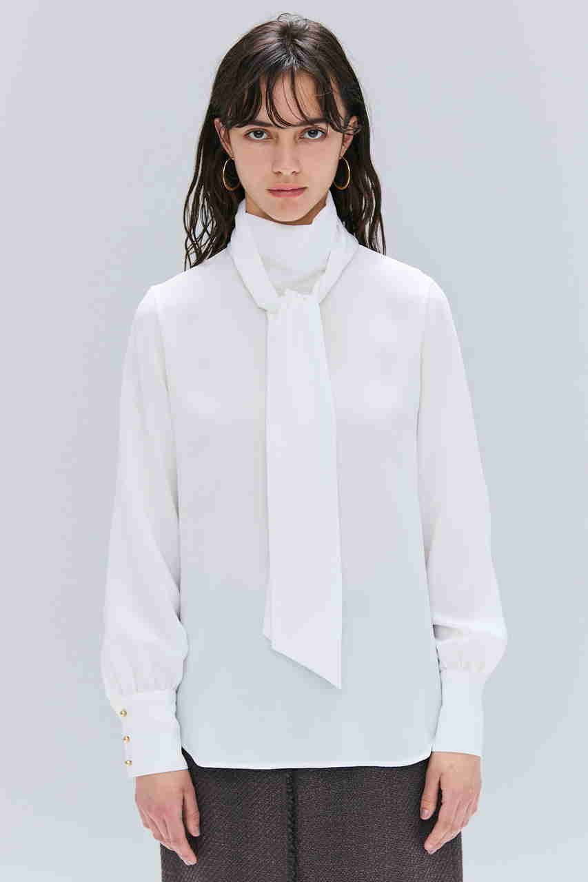 【ベイジ,/BEIGE,】のSTOW / パフスリーブボウタイブラウス 人気、トレンドファッション・服の通販 founy(ファニー) 　ファッション　Fashion　レディースファッション　Fashion for Women　トップス・カットソー　Cut & Sew Tops　シャツ・ブラウス・オフィスカジュアル　Elegant Blouses & Button-Ups　インナー　Innerwear　エレガント 上品　Elegant　ジャケット　Jacket, Outerwear　スリーブ　Sleeve, Long Sleeve / Short Sleeve　ロング　Long, Long-Length　人気　Popular, Best Seller　ビジネス 仕事 通勤　Business / Work / Commuting　other-8|ID: prp329100004906451 ipo3291000000036736485