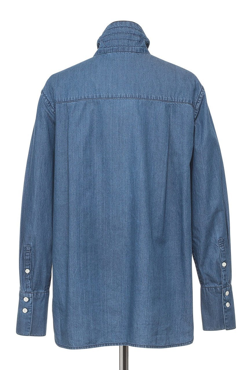 【オブリオ/AUBRIOT】のウォッシュドライトデニムシャツ 人気、トレンドファッション・服の通販 founy(ファニー) 　ファッション　Fashion　レディースファッション　Fashion for Women　トップス・カットソー　Cut & Sew Tops　シャツ・ブラウス・オフィスカジュアル　Elegant Blouses & Button-Ups　ストレート　Straight, Straight Cut　スリーブ　Sleeve, Long Sleeve / Short Sleeve　デニム　Denim, Jeans Material　ブリーチ　Bleach, Washed Finish　ロング　Long, Long-Length　ワーク　Workwear, Utility Style　新作・新入荷　New Arrivals / New In　other-3|ID: prp329100004906458 ipo3291000000036736519