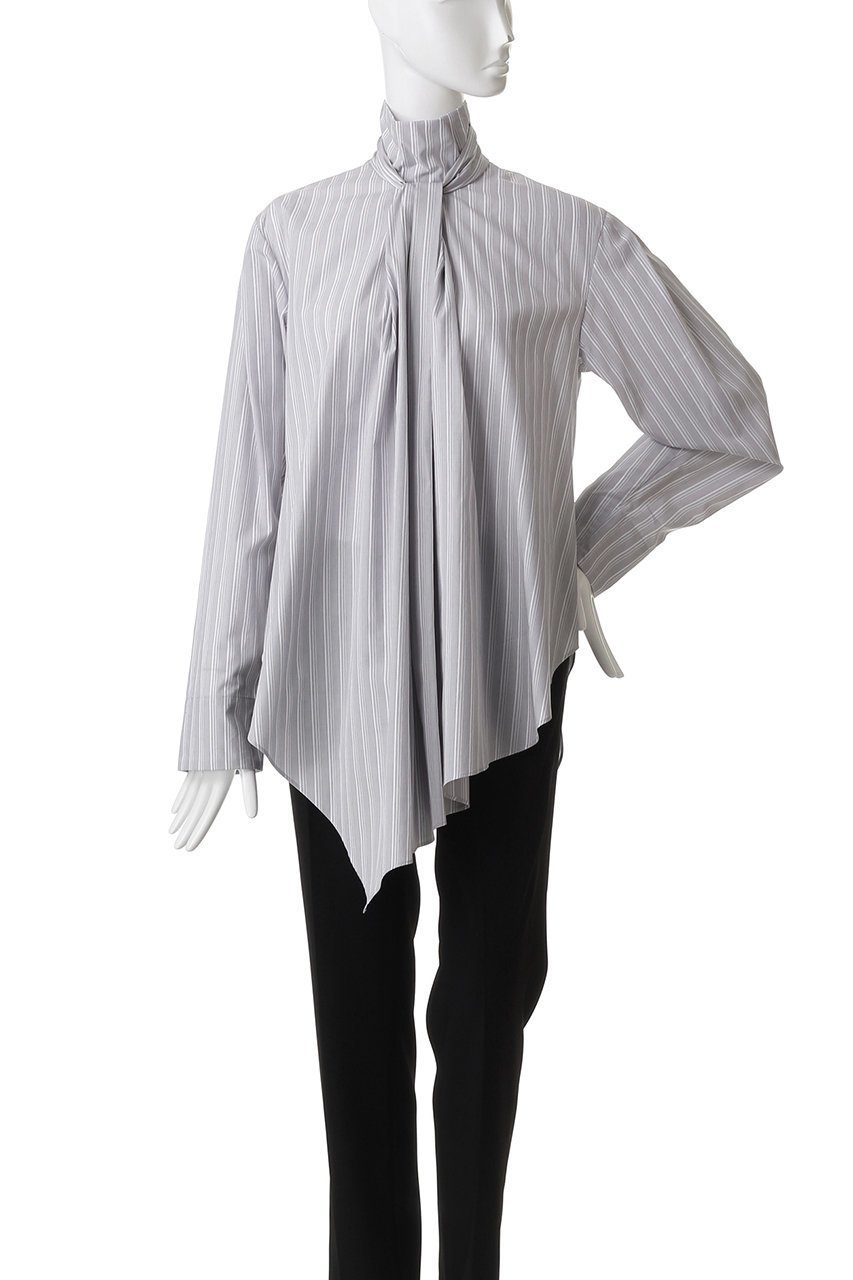 【バウト/BOWTE】のCOTTON BROAD KNOT LIKE BLOUSE/ブラウス 人気、トレンドファッション・服の通販 founy(ファニー) 　ファッション　Fashion　レディースファッション　Fashion for Women　トップス・カットソー　Cut & Sew Tops　シャツ・ブラウス・オフィスカジュアル　Elegant Blouses & Button-Ups　アシンメトリー　Asymmetrical Style　イレギュラー　Irregular Design　ジャケット　Jacket, Outerwear　スリーブ　Sleeve, Long Sleeve / Short Sleeve　ブロード　Broadcloth, Fine Cotton　ロング　Long, Long-Length　other-2|ID: prp329100004906464 ipo3291000000036736568