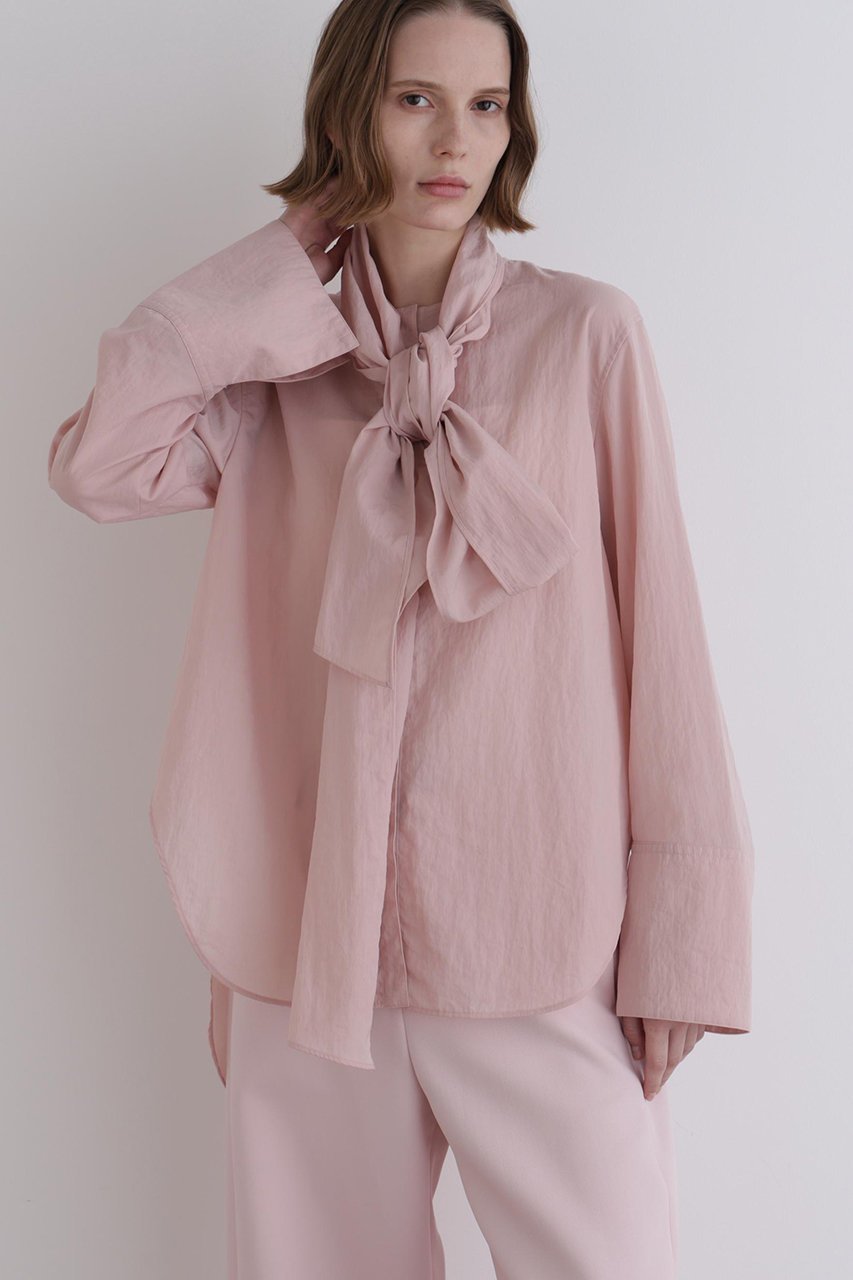 【ル フィル/LE PHIL】のコンパクトナイロンボウタイブラウス 人気、トレンドファッション・服の通販 founy(ファニー) 　ファッション　Fashion　レディースファッション　Fashion for Women　トップス・カットソー　Cut & Sew Tops　シャツ・ブラウス・オフィスカジュアル　Elegant Blouses & Button-Ups　おすすめ　Recommended / Our Picks　シンプル　Simple, Minimal　スタンダード　Standard, Basic　スリーブ　Sleeve, Long Sleeve / Short Sleeve　セットアップ　Set-Up, Coordinated Outfit　タフタ　Taffeta, Structured Fabric　ボトム　Bottoms, Lower Wear　ロング　Long, Long-Length　今季　This Season, Current Season　other-2|ID: prp329100004906472 ipo3291000000036736621