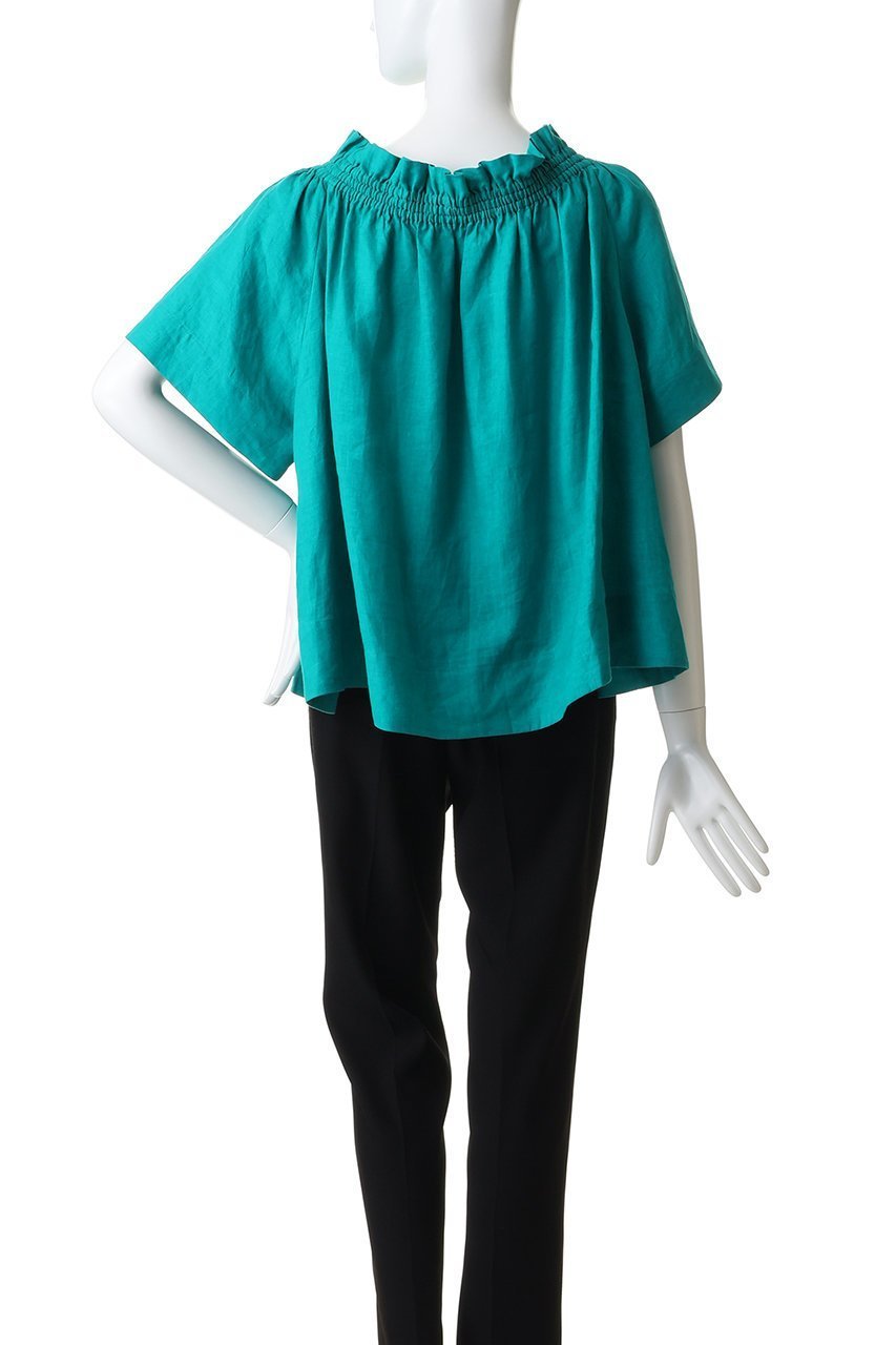 【エムフィル/M Fil】のベルギーリネン 2Wayネックブラウス 人気、トレンドファッション・服の通販 founy(ファニー) 　ファッション　Fashion　レディースファッション　Fashion for Women　トップス・カットソー　Cut & Sew Tops　シャツ・ブラウス・オフィスカジュアル　Elegant Blouses & Button-Ups　ギャザー　Gathered, Ruffled　シャーリング　Shirring, Ruched　ショート　Short, Short Length　スリーブ　Sleeve, Long Sleeve / Short Sleeve　リネン　Linen, Linen Fabric　other-4|ID: prp329100004906474 ipo3291000000036736641