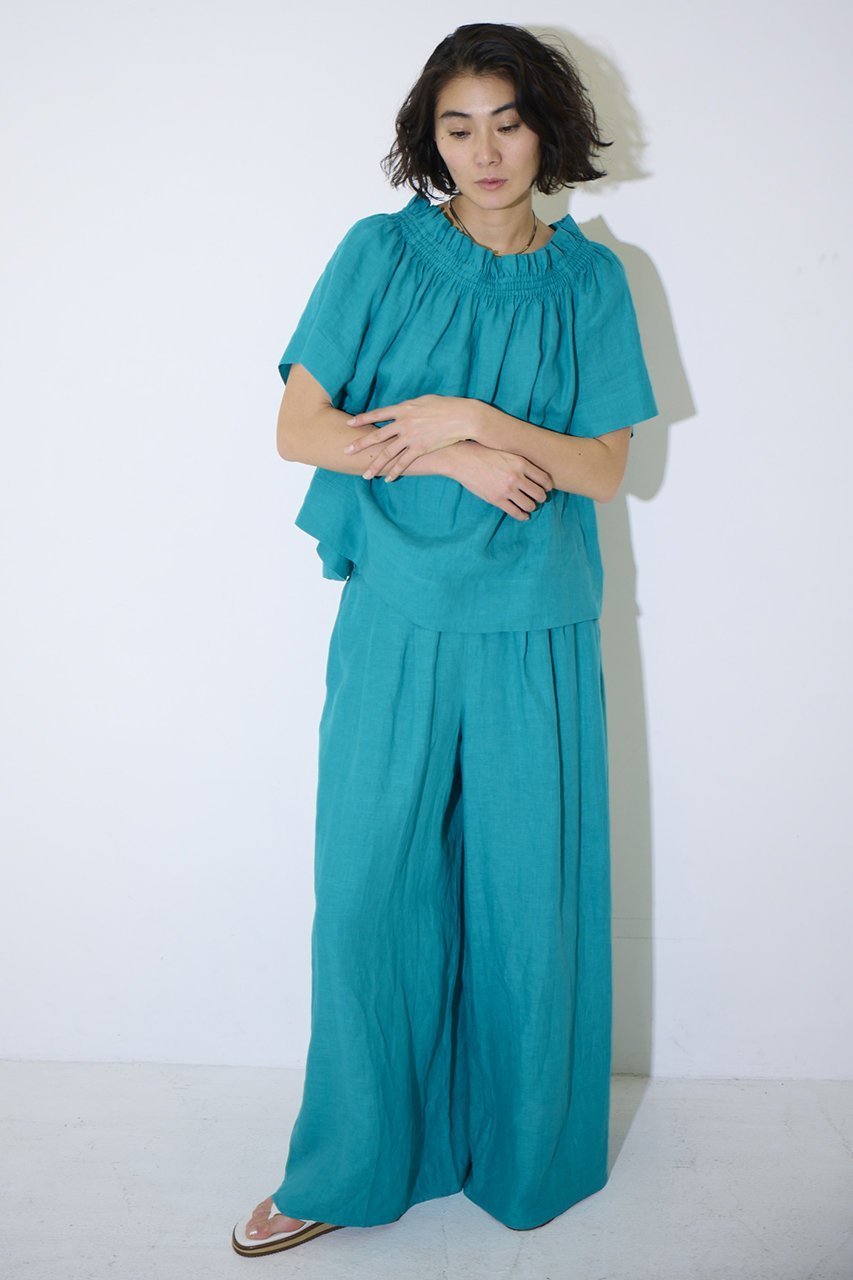 【エムフィル/M Fil】のベルギーリネン 2Wayネックブラウス 人気、トレンドファッション・服の通販 founy(ファニー) 　ファッション　Fashion　レディースファッション　Fashion for Women　トップス・カットソー　Cut & Sew Tops　シャツ・ブラウス・オフィスカジュアル　Elegant Blouses & Button-Ups　ギャザー　Gathered, Ruffled　シャーリング　Shirring, Ruched　ショート　Short, Short Length　スリーブ　Sleeve, Long Sleeve / Short Sleeve　リネン　Linen, Linen Fabric　other-8|ID: prp329100004906474 ipo3291000000036736647