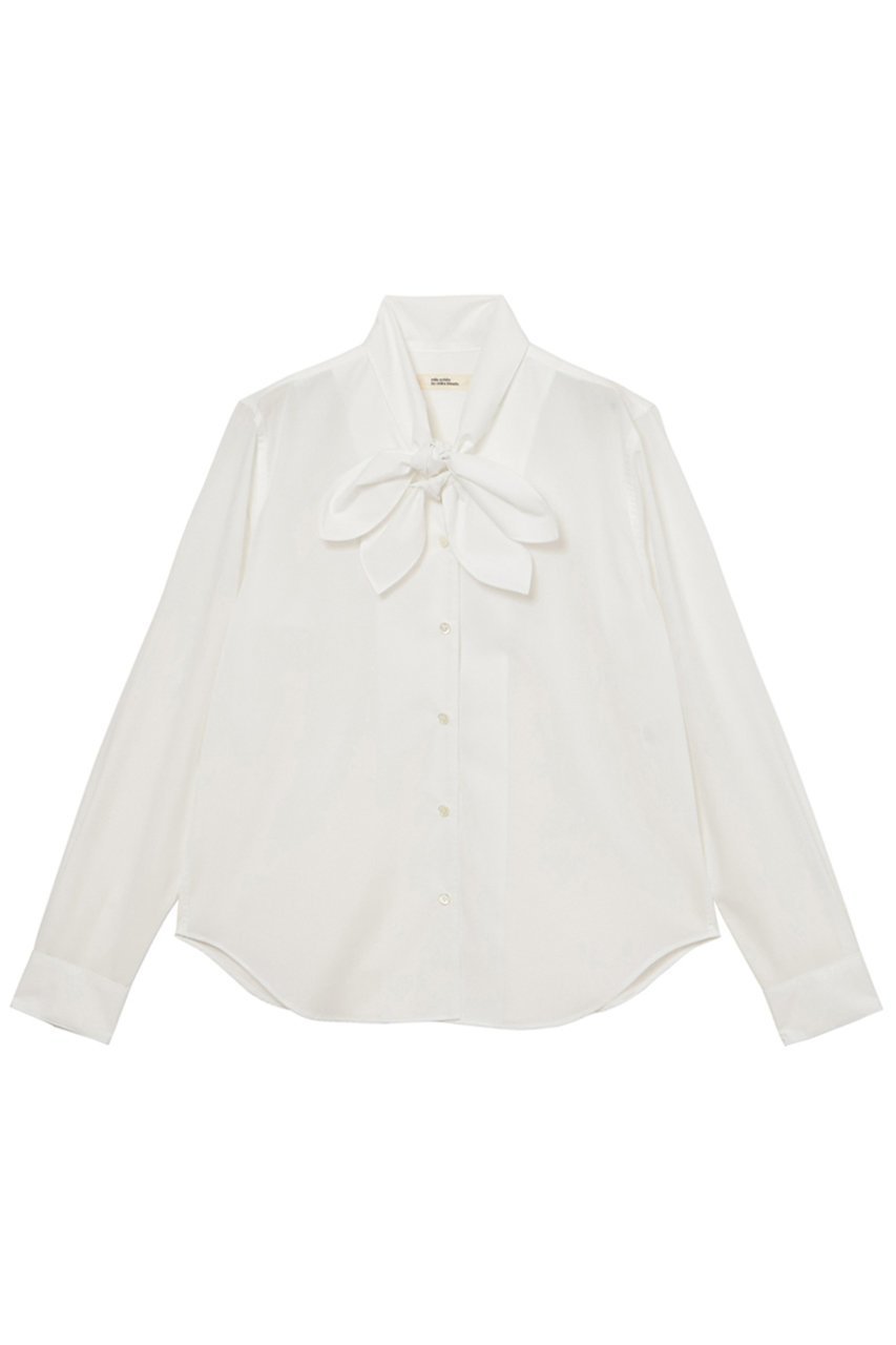 【ミラ ショーン バイ チカ キサダ/mila schon by chika kisada】のダブルリボンブラウス 人気、トレンドファッション・服の通販 founy(ファニー) 　ファッション　Fashion　レディースファッション　Fashion for Women　トップス・カットソー　Cut & Sew Tops　シャツ・ブラウス・オフィスカジュアル　Elegant Blouses & Button-Ups　スカーフ　Scarf, Neckwear　スリーブ　Sleeve, Long Sleeve / Short Sleeve　ダブル　Double, Double-Breasted　フェミニン　Feminine, Girly　リボン　Ribbon, Bow　ロング　Long, Long-Length　 other-1|ID: prp329100004906477 ipo3291000000036736678