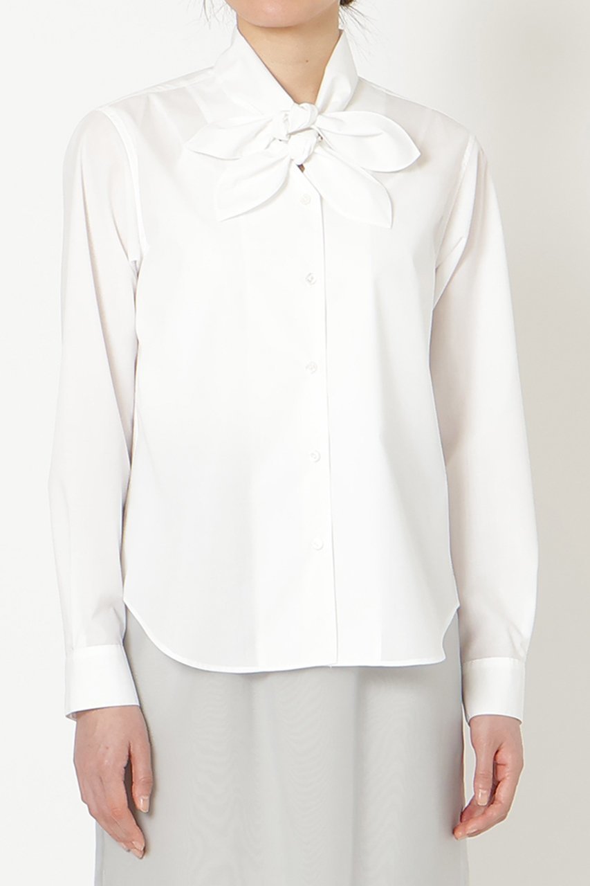 【ミラ ショーン バイ チカ キサダ/mila schon by chika kisada】のダブルリボンブラウス 人気、トレンドファッション・服の通販 founy(ファニー) 　ファッション　Fashion　レディースファッション　Fashion for Women　トップス・カットソー　Cut & Sew Tops　シャツ・ブラウス・オフィスカジュアル　Elegant Blouses & Button-Ups　スカーフ　Scarf, Neckwear　スリーブ　Sleeve, Long Sleeve / Short Sleeve　ダブル　Double, Double-Breasted　フェミニン　Feminine, Girly　リボン　Ribbon, Bow　ロング　Long, Long-Length　other-7|ID: prp329100004906477 ipo3291000000036736686