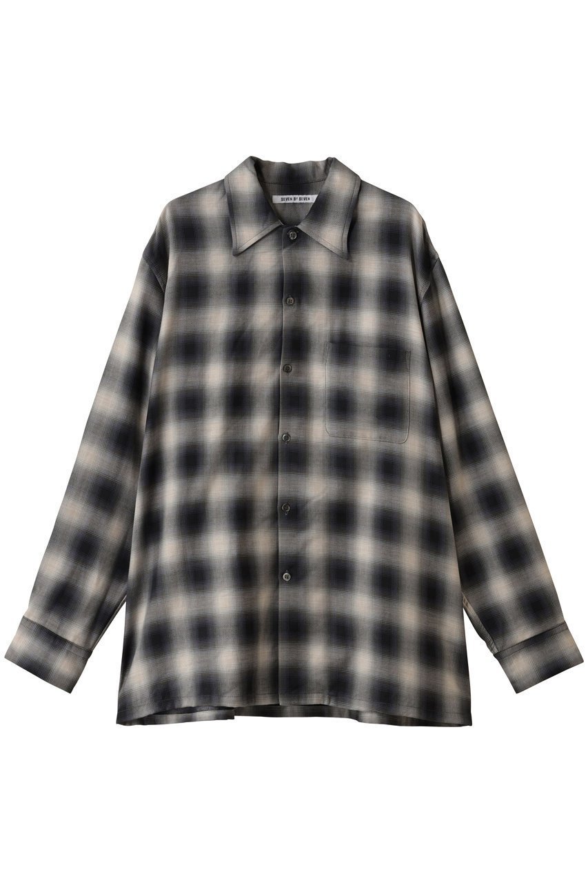 【セブン バイ セブン/SEVEN BY SEVEN / MEN】の【MEN】OMBRE CHECK ルーズ シャツ 人気、トレンドファッション・服の通販 founy(ファニー) 　ファッション　Fashion　メンズファッション　Fashion for Men　スリーブ　Sleeve, Long Sleeve / Short Sleeve　ルーズ　Loose, Oversized　ロング　Long, Long-Length　羽織　Haori, Light Jacket　 other-1|ID: prp329100004906487 ipo3291000000036736744