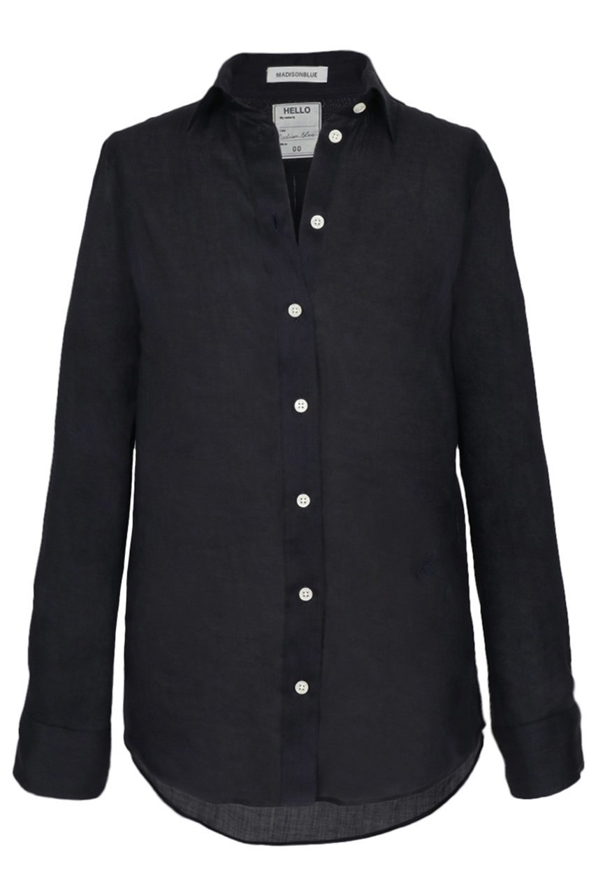 【マディソンブルー/MADISONBLUE】のMADAME SHIRT RAMIE/MADAME ラミーシャツ インテリア・キッズ・メンズ・レディースファッション・服の通販 founy(ファニー) 　ファッション　Fashion　レディースファッション　Fashion for Women　トップス・カットソー　Cut & Sew Tops　シャツ・ブラウス・オフィスカジュアル　Elegant Blouses & Button-Ups　シアー　Sheer, See-Through　ジャケット　Jacket, Outerwear　スリーブ　Sleeve, Long Sleeve / Short Sleeve　ドレス　Dress, One-Piece　ロング　Long, Long-Length　夏　Summer　定番　Standard, Basic Item　春　Spring　S/S・春夏　SS, Spring/Summer, Warm Season　ネイビー|ID: prp329100004906497 ipo3291000000036736816