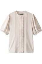 【オブリオ/AUBRIOT】のアムンゼン フリルディティールブラウス 人気、トレンドファッション・服の通販 founy(ファニー) ファッション Fashion レディースファッション Fashion for Women トップス・カットソー Cut & Sew Tops シャツ・ブラウス・オフィスカジュアル Elegant Blouses & Button-Ups とろみ Fluid, Flowy Fabric エレガント 上品 Elegant ショート Short, Short Length ストレッチ Stretch, Stretchy Fabric スリーブ Sleeve, Long Sleeve / Short Sleeve フリル Frill, Ruffle フロント Front, Front Design プリーツ Pleats, Pleated ペーパー Paper, Kraft Paper thumbnail アイボリー|ID: prp329100004906500 ipo3291000000036736842