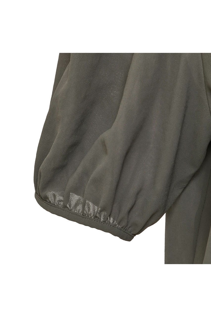 【オブリオ/AUBRIOT】のアムンゼン フリルディティールブラウス 人気、トレンドファッション・服の通販 founy(ファニー) 　ファッション　Fashion　レディースファッション　Fashion for Women　トップス・カットソー　Cut & Sew Tops　シャツ・ブラウス・オフィスカジュアル　Elegant Blouses & Button-Ups　とろみ　Fluid, Flowy Fabric　エレガント 上品　Elegant　ショート　Short, Short Length　ストレッチ　Stretch, Stretchy Fabric　スリーブ　Sleeve, Long Sleeve / Short Sleeve　フリル　Frill, Ruffle　フロント　Front, Front Design　プリーツ　Pleats, Pleated　ペーパー　Paper, Kraft Paper　other-6|ID: prp329100004906500 ipo3291000000036736849