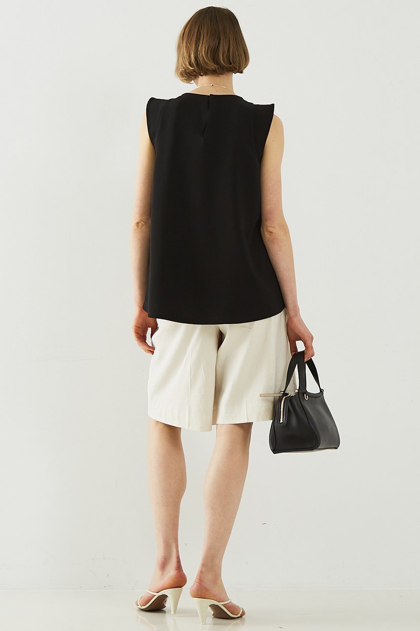 【デザイン ワークス/DESIGN WORKS】のトリアセジョーゼットノースリブラウス 人気、トレンドファッション・服の通販 founy(ファニー) 　ファッション　Fashion　レディースファッション　Fashion for Women　トップス・カットソー　Cut & Sew Tops　キャミソール&ノースリーブ　Camisoles & Sleeveless Tops　シャツ・ブラウス・オフィスカジュアル　Elegant Blouses & Button-Ups　ジョーゼット　Georgette, Semi-Sheer Fabric　スリーブ　Sleeve, Long Sleeve / Short Sleeve　ノースリーブ　Sleeveless, No-Sleeve　バランス　Balance, Style Balance　フレア　Flare, Flared　ヘムライン　Hemline, Bottom Cut　エレガント 上品　Elegant　other-8|ID: prp329100004906504 ipo3291000000036736881