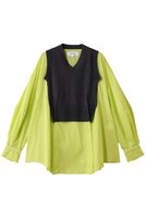 【エンフォルド/ENFOLD】のFAKE-LAYERED PULLOVER/プルオーバー 人気、トレンドファッション・服の通販 founy(ファニー) ファッション Fashion レディースファッション Fashion for Women トップス・カットソー Cut & Sew Tops シャツ・ブラウス・オフィスカジュアル Elegant Blouses & Button-Ups カジュアルプルオーバー・ニットトップス Pullovers & Knit Tops / Casual Pullovers カフス Cuff Design スリーブ Sleeve, Long Sleeve / Short Sleeve ドッキング Docking, Mixed Material ベスト Vest, Waistcoat ロング Long, Long-Length |ID:prp329100004906513