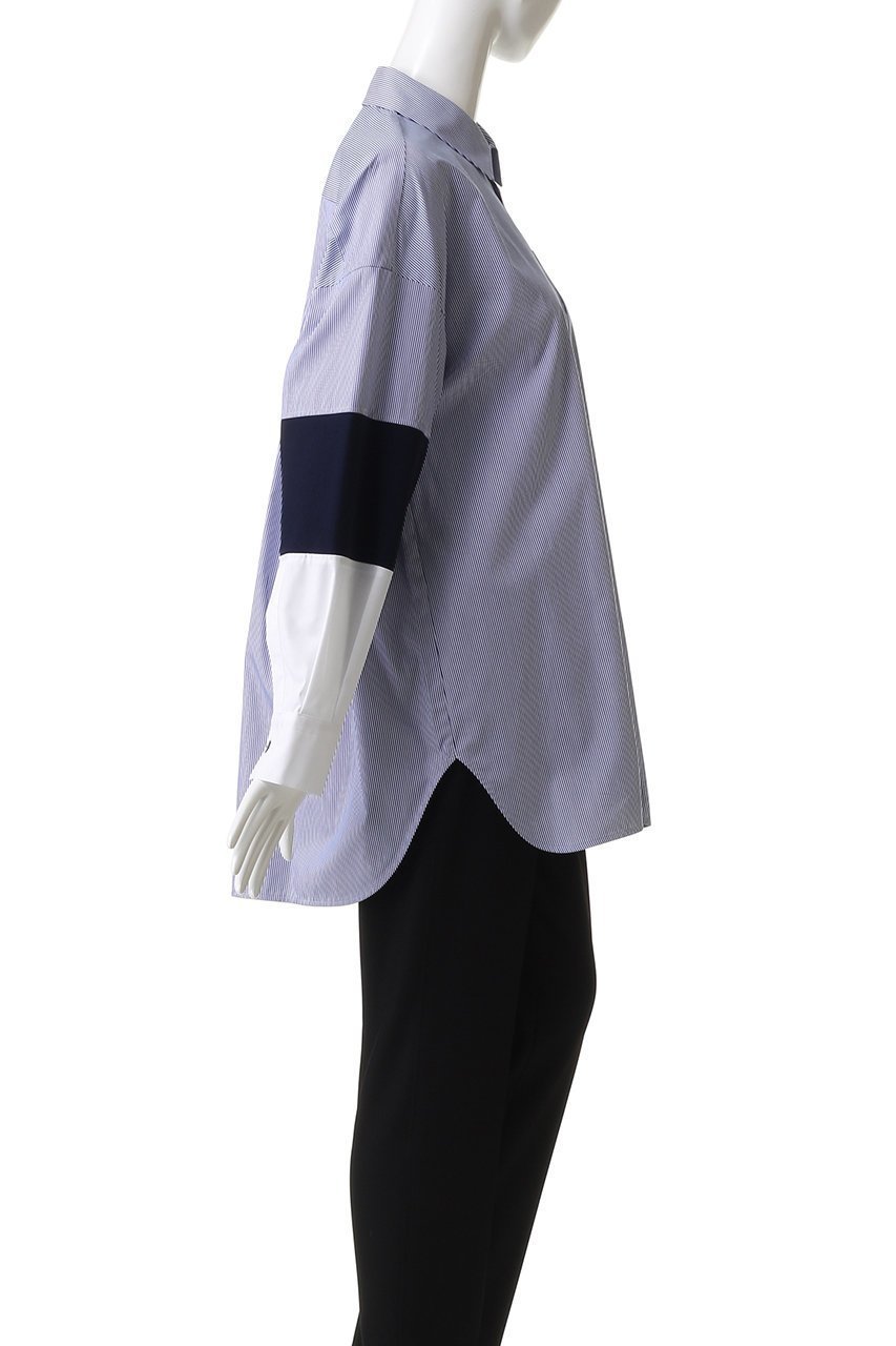 【エンフォルド/ENFOLD】のKNIT COMBI SHIRT/シャツ 人気、トレンドファッション・服の通販 founy(ファニー) 　ファッション　Fashion　レディースファッション　Fashion for Women　トップス・カットソー　Cut & Sew Tops　ニット　Knit Tops & Sweaters　シャツ・ブラウス・オフィスカジュアル　Elegant Blouses & Button-Ups　コンビ　Combo, Combination Style　スリーブ　Sleeve, Long Sleeve / Short Sleeve　リラックス　Relax, Relaxed Fit　ロング　Long, Long-Length　other-3|ID: prp329100004906515 ipo3291000000036736944