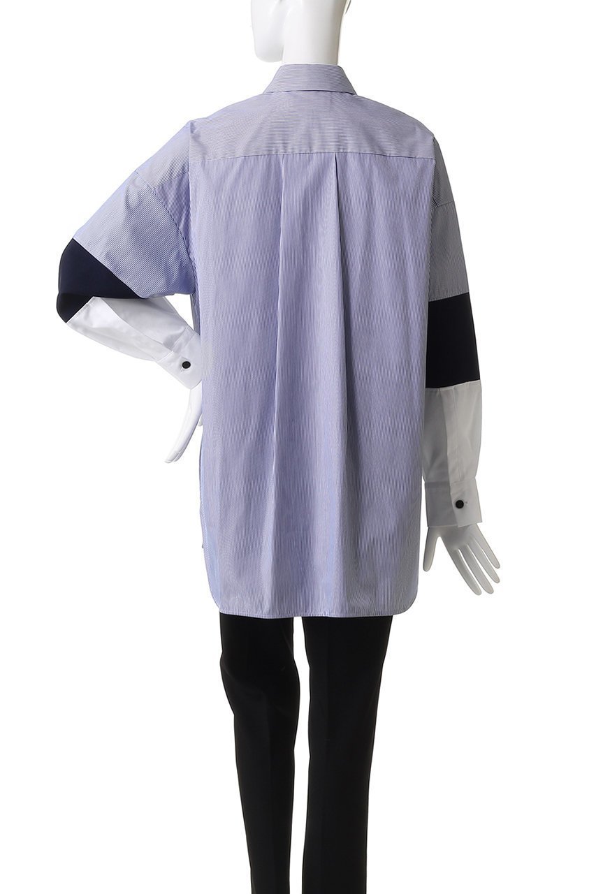 【エンフォルド/ENFOLD】のKNIT COMBI SHIRT/シャツ 人気、トレンドファッション・服の通販 founy(ファニー) 　ファッション　Fashion　レディースファッション　Fashion for Women　トップス・カットソー　Cut & Sew Tops　ニット　Knit Tops & Sweaters　シャツ・ブラウス・オフィスカジュアル　Elegant Blouses & Button-Ups　コンビ　Combo, Combination Style　スリーブ　Sleeve, Long Sleeve / Short Sleeve　リラックス　Relax, Relaxed Fit　ロング　Long, Long-Length　other-4|ID: prp329100004906515 ipo3291000000036736945