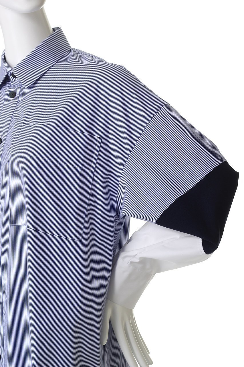 【エンフォルド/ENFOLD】のKNIT COMBI SHIRT/シャツ 人気、トレンドファッション・服の通販 founy(ファニー) 　ファッション　Fashion　レディースファッション　Fashion for Women　トップス・カットソー　Cut & Sew Tops　ニット　Knit Tops & Sweaters　シャツ・ブラウス・オフィスカジュアル　Elegant Blouses & Button-Ups　コンビ　Combo, Combination Style　スリーブ　Sleeve, Long Sleeve / Short Sleeve　リラックス　Relax, Relaxed Fit　ロング　Long, Long-Length　other-5|ID: prp329100004906515 ipo3291000000036736947