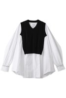 【エンフォルド/ENFOLD】のFAKE-LAYERED PULLOVER/プルオーバー 人気、トレンドファッション・服の通販 founy(ファニー) ファッション Fashion レディースファッション Fashion for Women トップス・カットソー Cut & Sew Tops シャツ・ブラウス・オフィスカジュアル Elegant Blouses & Button-Ups カジュアルプルオーバー・ニットトップス Pullovers & Knit Tops / Casual Pullovers カフス Cuff Design スリーブ Sleeve, Long Sleeve / Short Sleeve ドッキング Docking, Mixed Material ベスト Vest, Waistcoat ロング Long, Long-Length |ID:prp329100004906516