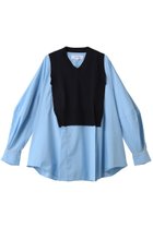 【エンフォルド/ENFOLD】のFAKE-LAYERED PULLOVER/プルオーバー 人気、トレンドファッション・服の通販 founy(ファニー) ファッション Fashion レディースファッション Fashion for Women トップス・カットソー Cut & Sew Tops シャツ・ブラウス・オフィスカジュアル Elegant Blouses & Button-Ups カジュアルプルオーバー・ニットトップス Pullovers & Knit Tops / Casual Pullovers カフス Cuff Design スリーブ Sleeve, Long Sleeve / Short Sleeve ドッキング Docking, Mixed Material ベスト Vest, Waistcoat ロング Long, Long-Length thumbnail ライトブルー|ID: prp329100004906516 ipo3291000000036736950