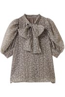 【コルコバード/CORCOVADO】のオパールトリュフブラウス 人気、トレンドファッション・服の通販 founy(ファニー) ファッション Fashion レディースファッション Fashion for Women トップス・カットソー Cut & Sew Tops シャツ・ブラウス・オフィスカジュアル Elegant Blouses & Button-Ups オケージョン Occasion Wear ギャザー Gathered, Ruffled ショート Short, Short Length スリーブ Sleeve, Long Sleeve / Short Sleeve フラワー Flower, Floral プリント Print, Printed Pattern リボン Ribbon, Bow リュクス Luxury, Elegant, High-End, Chic |ID:prp329100004906520