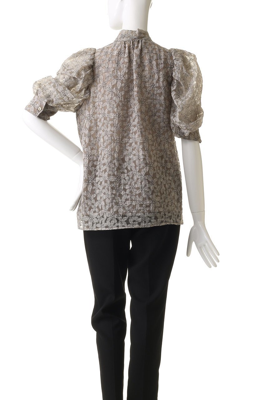 【コルコバード/CORCOVADO】のオパールトリュフブラウス 人気、トレンドファッション・服の通販 founy(ファニー) 　ファッション　Fashion　レディースファッション　Fashion for Women　トップス・カットソー　Cut & Sew Tops　シャツ・ブラウス・オフィスカジュアル　Elegant Blouses & Button-Ups　オケージョン　Occasion Wear　ギャザー　Gathered, Ruffled　ショート　Short, Short Length　スリーブ　Sleeve, Long Sleeve / Short Sleeve　フラワー　Flower, Floral　プリント　Print, Printed Pattern　リボン　Ribbon, Bow　リュクス　Luxury, Elegant, High-End, Chic　other-4|ID: prp329100004906520 ipo3291000000036736982