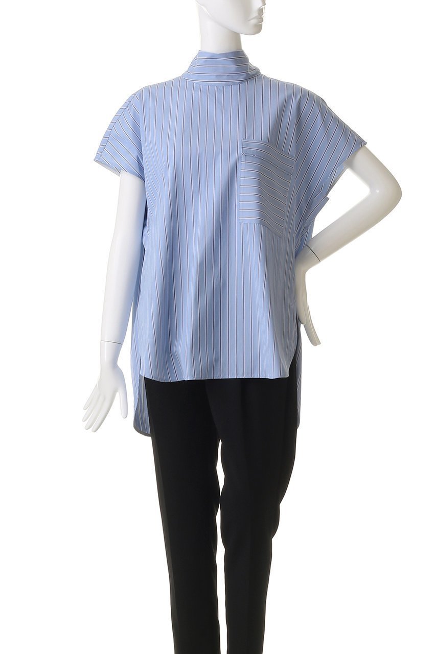 【アンクレイヴ/uncrave】のTHOMAS MASON ボウタイブラウス 人気、トレンドファッション・服の通販 founy(ファニー) 　ファッション　Fashion　レディースファッション　Fashion for Women　トップス・カットソー　Cut & Sew Tops　シャツ・ブラウス・オフィスカジュアル　Elegant Blouses & Button-Ups　ストライプ　Stripe, Striped Pattern　スリーブ　Sleeve, Long Sleeve / Short Sleeve　ドレス　Dress, One-Piece　ハイネック　High Neck, Mock Neck　フレンチ　French, French Style　リボン　Ribbon, Bow　ロング　Long, Long-Length　エレガント 上品　Elegant　other-2|ID: prp329100004906540 ipo3291000000036737103