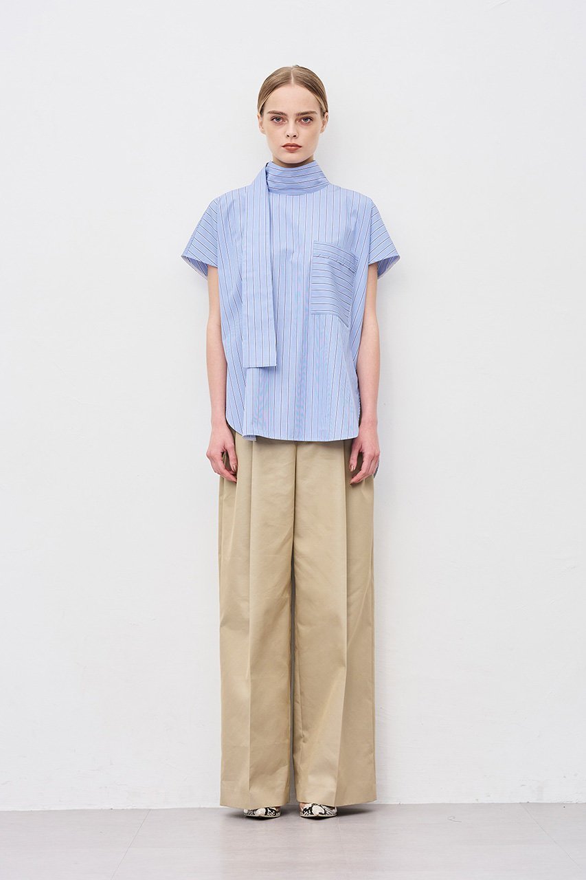 【アンクレイヴ/uncrave】のTHOMAS MASON ボウタイブラウス 人気、トレンドファッション・服の通販 founy(ファニー) 　ファッション　Fashion　レディースファッション　Fashion for Women　トップス・カットソー　Cut & Sew Tops　シャツ・ブラウス・オフィスカジュアル　Elegant Blouses & Button-Ups　ストライプ　Stripe, Striped Pattern　スリーブ　Sleeve, Long Sleeve / Short Sleeve　ドレス　Dress, One-Piece　ハイネック　High Neck, Mock Neck　フレンチ　French, French Style　リボン　Ribbon, Bow　ロング　Long, Long-Length　エレガント 上品　Elegant　other-7|ID: prp329100004906540 ipo3291000000036737108