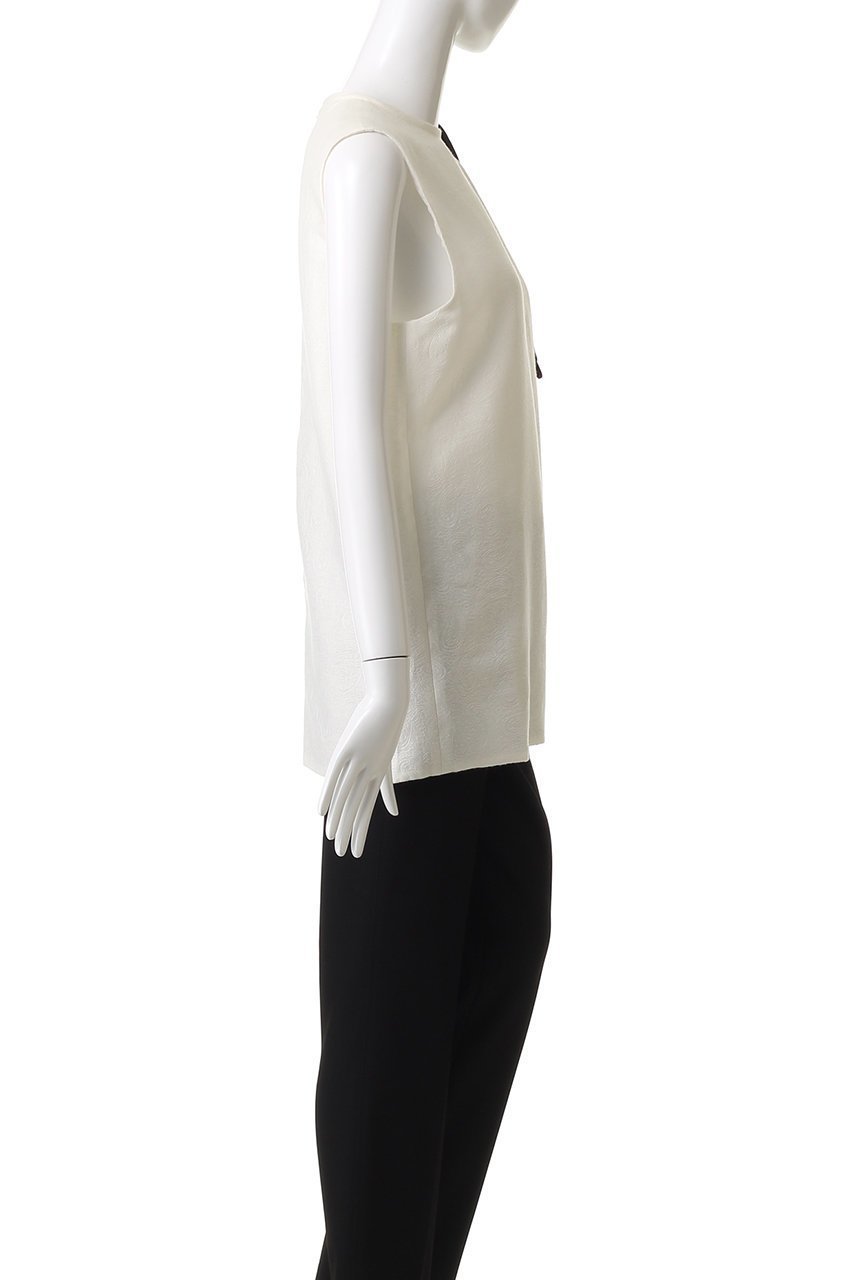 【セアン/SCEARN】のCOTTON NYLON JACQUARD ブラウス 人気、トレンドファッション・服の通販 founy(ファニー) 　ファッション　Fashion　レディースファッション　Fashion for Women　トップス・カットソー　Cut & Sew Tops　キャミソール&ノースリーブ　Camisoles & Sleeveless Tops　シャツ・ブラウス・オフィスカジュアル　Elegant Blouses & Button-Ups　エレガント 上品　Elegant　シンプル　Simple, Minimal　ジャカード／ジャガード　Jacquard, Woven Pattern　ノースリーブ　Sleeveless, No-Sleeve　リュクス　Luxury, Elegant, High-End, Chic　other-3|ID: prp329100004906546 ipo3291000000036737156