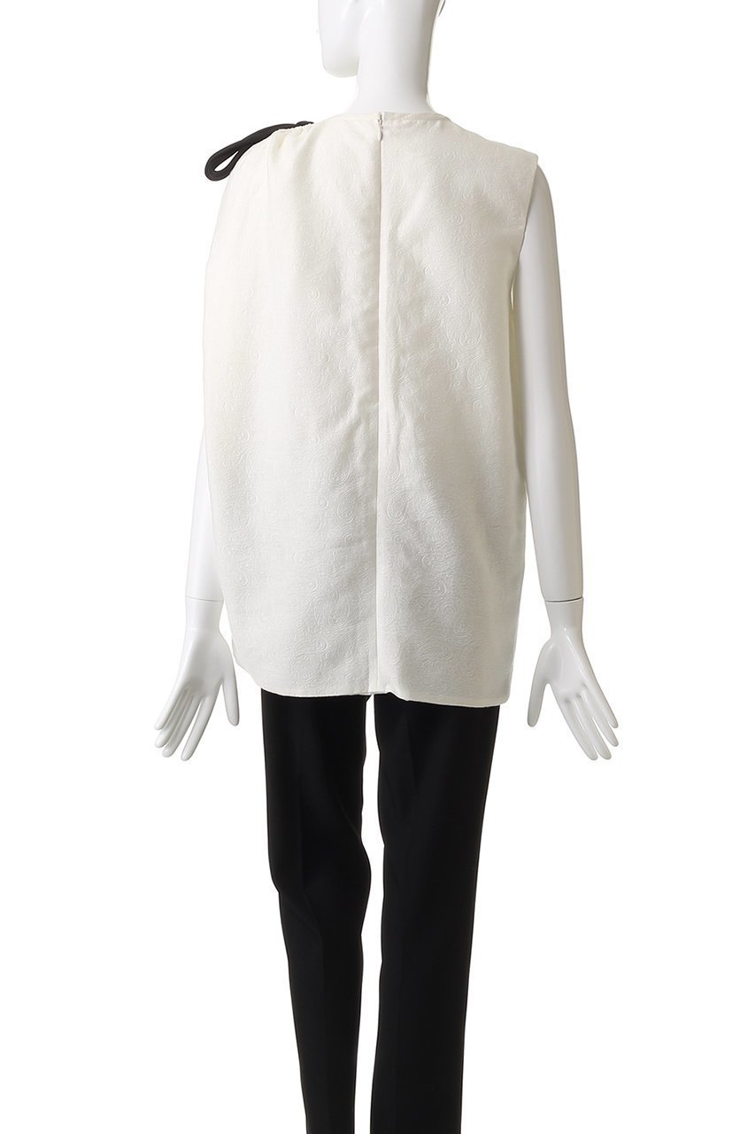 【セアン/SCEARN】のCOTTON NYLON JACQUARD ブラウス 人気、トレンドファッション・服の通販 founy(ファニー) 　ファッション　Fashion　レディースファッション　Fashion for Women　トップス・カットソー　Cut & Sew Tops　キャミソール&ノースリーブ　Camisoles & Sleeveless Tops　シャツ・ブラウス・オフィスカジュアル　Elegant Blouses & Button-Ups　エレガント 上品　Elegant　シンプル　Simple, Minimal　ジャカード／ジャガード　Jacquard, Woven Pattern　ノースリーブ　Sleeveless, No-Sleeve　リュクス　Luxury, Elegant, High-End, Chic　other-4|ID: prp329100004906546 ipo3291000000036737157