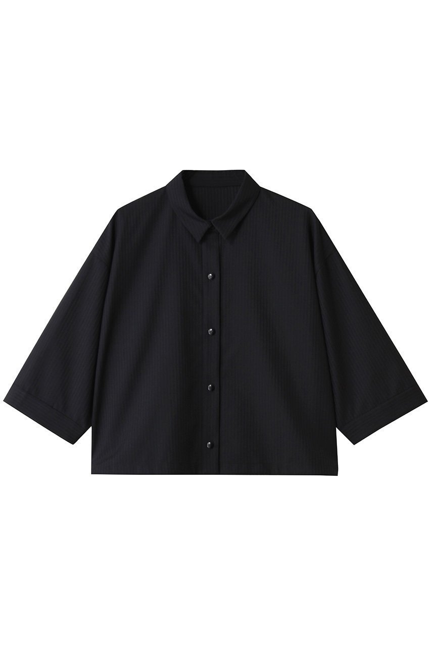 【リムアーク/RIM.ARK】のBox shirt/シャツ インテリア・キッズ・メンズ・レディースファッション・服の通販 founy(ファニー) 　ファッション　Fashion　レディースファッション　Fashion for Women　トップス・カットソー　Cut & Sew Tops　シャツ・ブラウス・オフィスカジュアル　Elegant Blouses & Button-Ups　ショート　Short, Short Length　ストライプ　Stripe, Striped Pattern　スリーブ　Sleeve, Long Sleeve / Short Sleeve　バランス　Balance, Style Balance　モダン　Modern, Contemporary　ロング　Long, Long-Length　エレガント 上品　Elegant　ネイビー|ID: prp329100004906563 ipo3291000000036737266