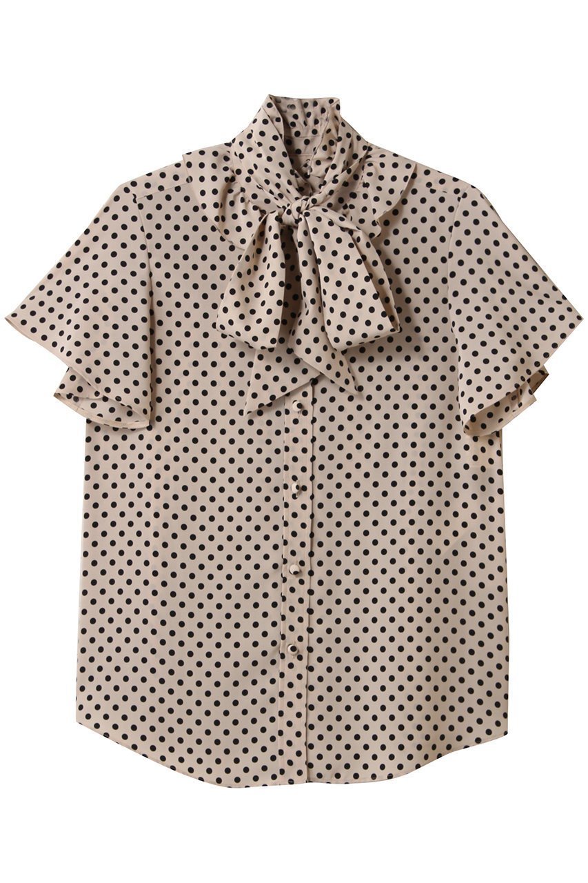 【アルアバイル/allureville】の【Loulou Willoughby】デシンドットフレアスリーブブラウス A 人気、トレンドファッション・服の通販 founy(ファニー) 　ファッション　Fashion　レディースファッション　Fashion for Women　トップス・カットソー　Cut & Sew Tops　シャツ・ブラウス・オフィスカジュアル　Elegant Blouses & Button-Ups　おすすめ　Recommended / Our Picks　ショート　Short, Short Length　スリーブ　Sleeve, Long Sleeve / Short Sleeve　ドット　Polka Dot, Dot Pattern　パーティ　Party, Party Style　フリル　Frill, Ruffle　フレア　Flare, Flared　 other-1|ID: prp329100004906567 ipo3291000000036737289