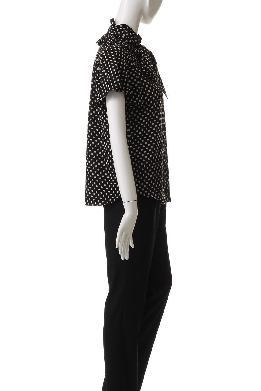 【アルアバイル/allureville】の【Loulou Willoughby】デシンドットフレアスリーブブラウス A 人気、トレンドファッション・服の通販 founy(ファニー) 　ファッション　Fashion　レディースファッション　Fashion for Women　トップス・カットソー　Cut & Sew Tops　シャツ・ブラウス・オフィスカジュアル　Elegant Blouses & Button-Ups　おすすめ　Recommended / Our Picks　ショート　Short, Short Length　スリーブ　Sleeve, Long Sleeve / Short Sleeve　ドット　Polka Dot, Dot Pattern　パーティ　Party, Party Style　フリル　Frill, Ruffle　フレア　Flare, Flared　other-3|ID: prp329100004906567 ipo3291000000036737293