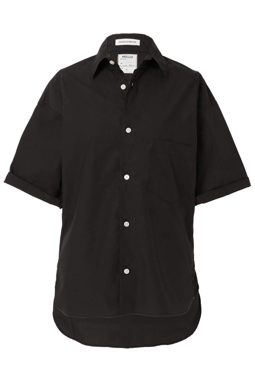 【マディソンブルー/MADISONBLUE】のJ.BRADLEY SHIRT J.ブラッドリー シャツ インテリア・キッズ・メンズ・レディースファッション・服の通販 founy(ファニー) 　ファッション　Fashion　レディースファッション　Fashion for Women　トップス・カットソー　Cut & Sew Tops　シャツ・ブラウス・オフィスカジュアル　Elegant Blouses & Button-Ups　ショート　Short, Short Length　スリーブ　Sleeve, Long Sleeve / Short Sleeve　タイプライター　Typewriter Fabric, Crisp Cotton　ドレス　Dress, One-Piece　定番　Standard, Basic Item　軽量　Lightweight, Ultra Light　ブラック|ID: prp329100004906582 ipo3291000000036737403